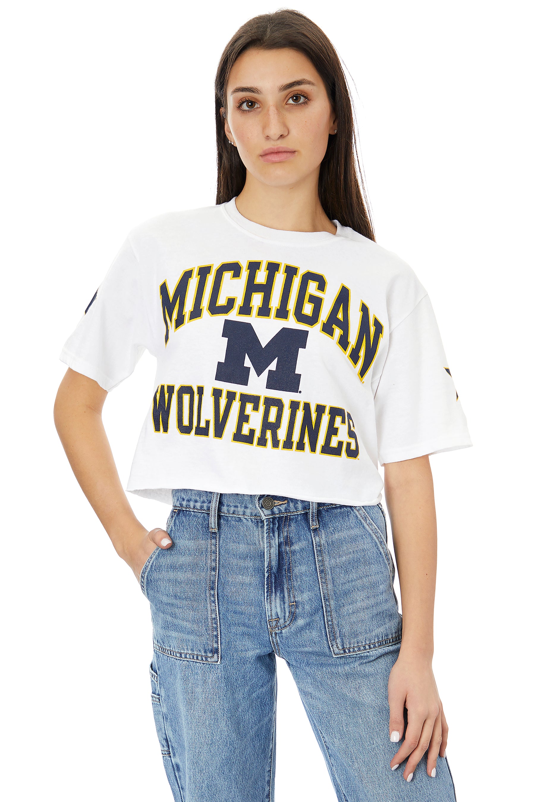 Michigan Boyfriend Crop Tee