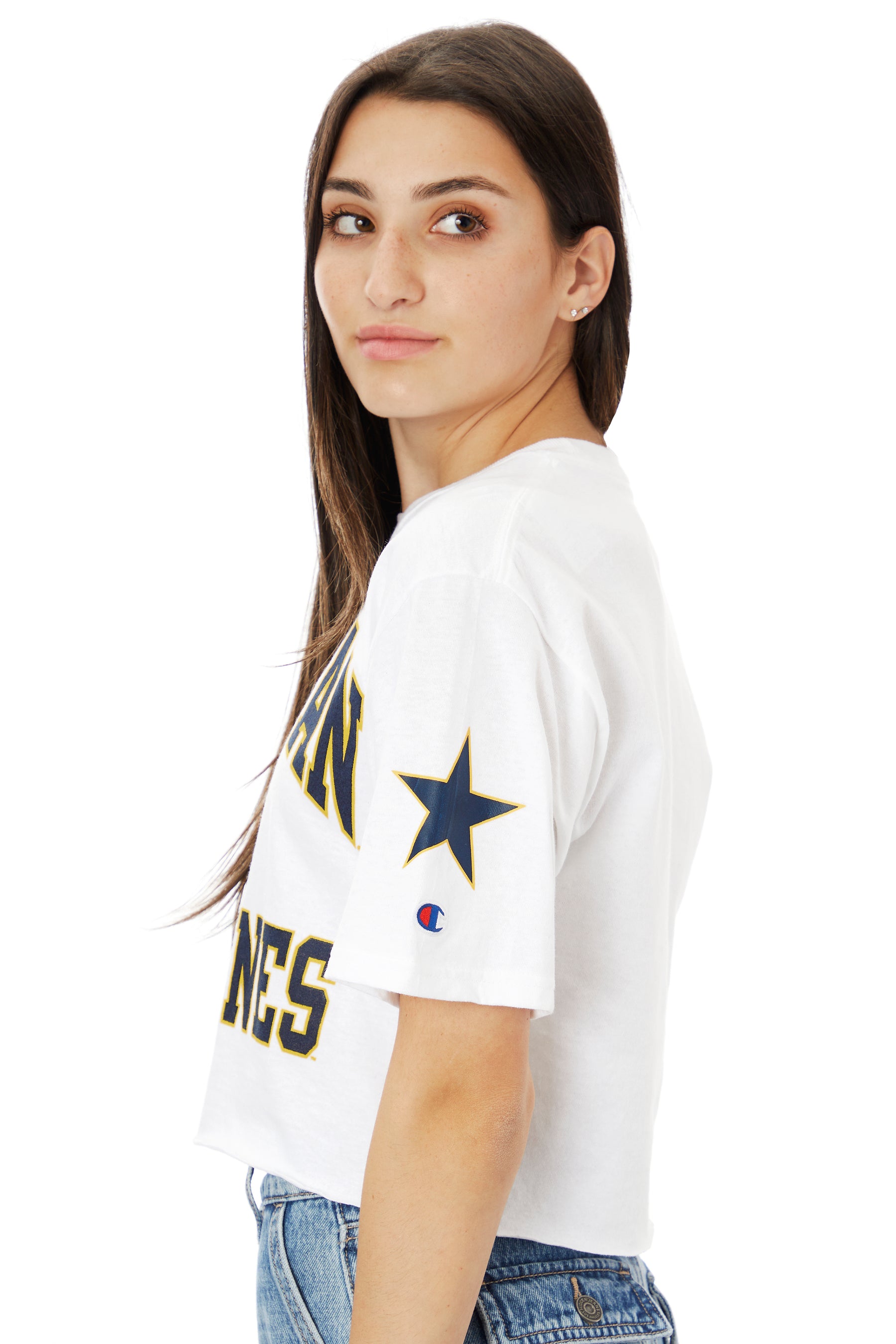 Michigan Boyfriend Crop Tee
