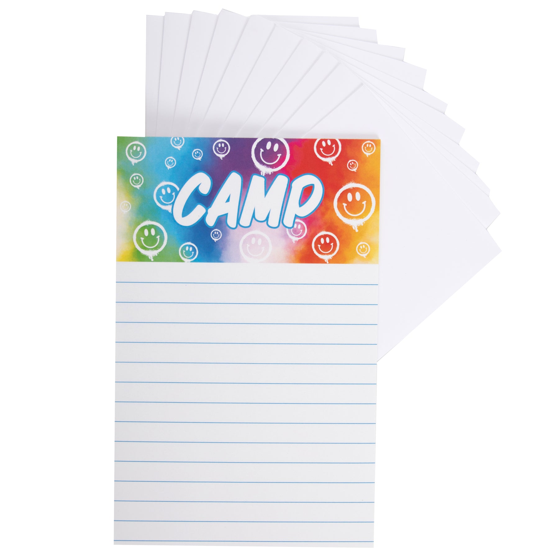 Spray Painted Smiley Faces Lined Notepad