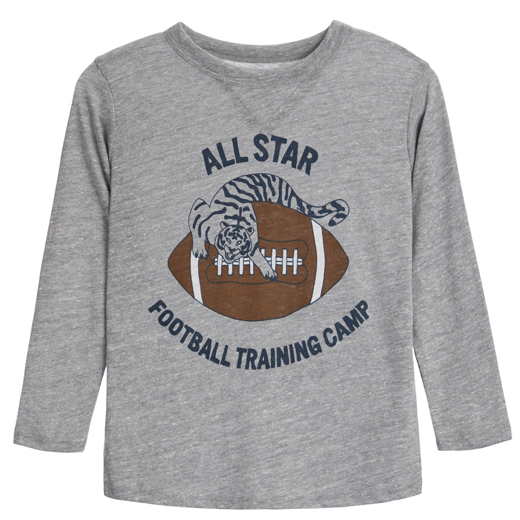 Triblend Long Sleeve Football Tee