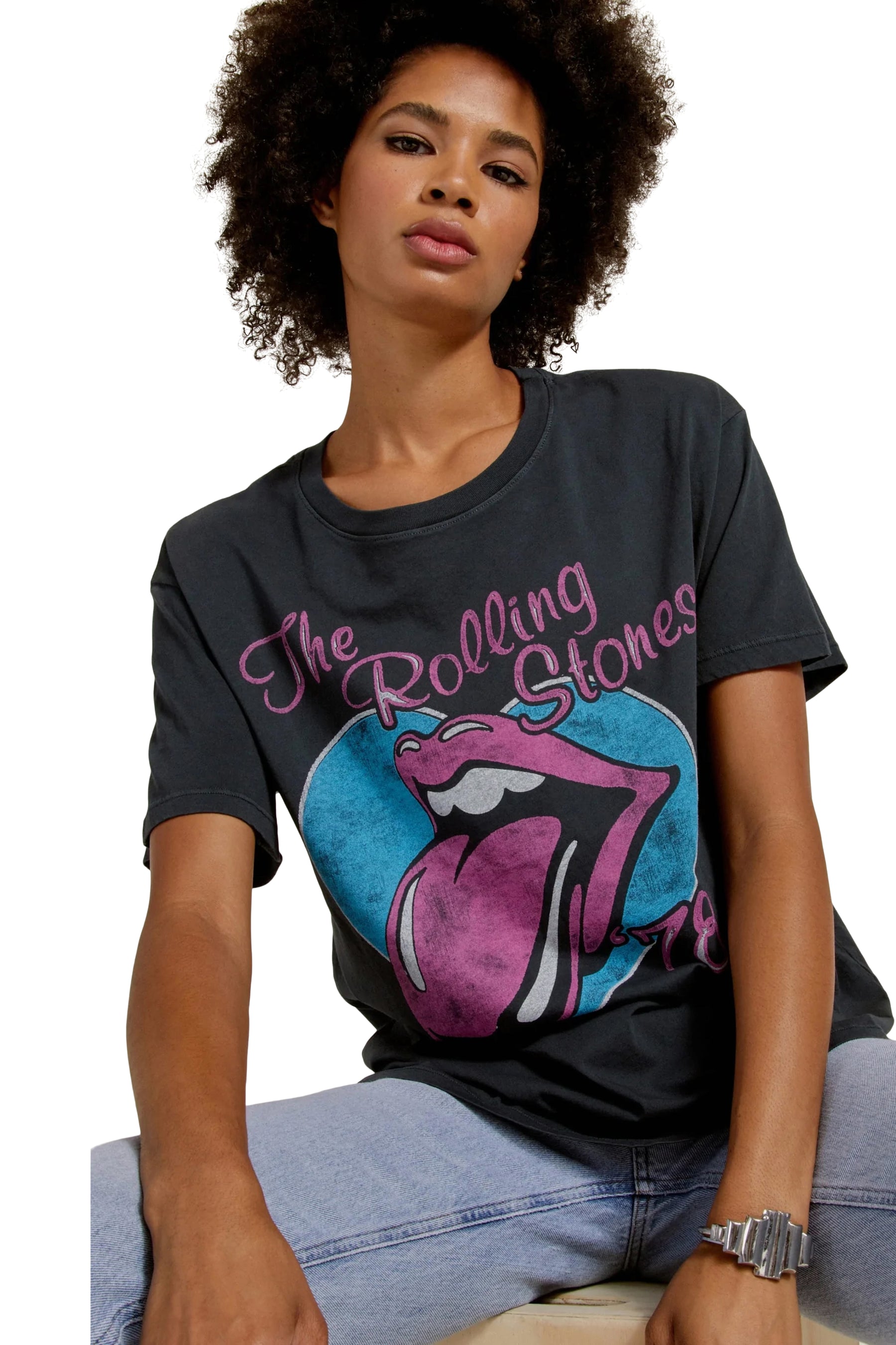 Rolling Stones 78 Ticket Boyfriend Tee