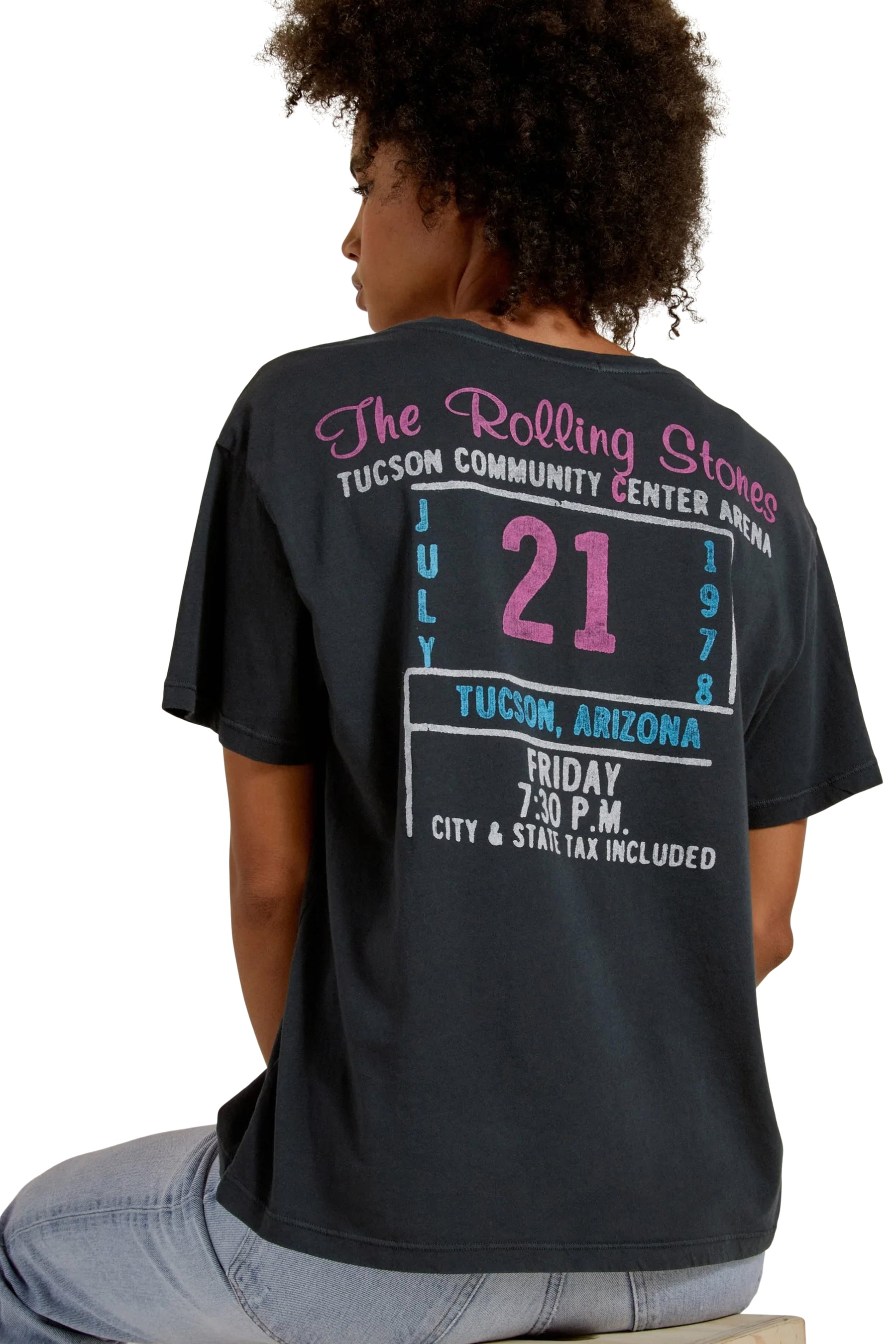Rolling Stones 78 Ticket Boyfriend Tee