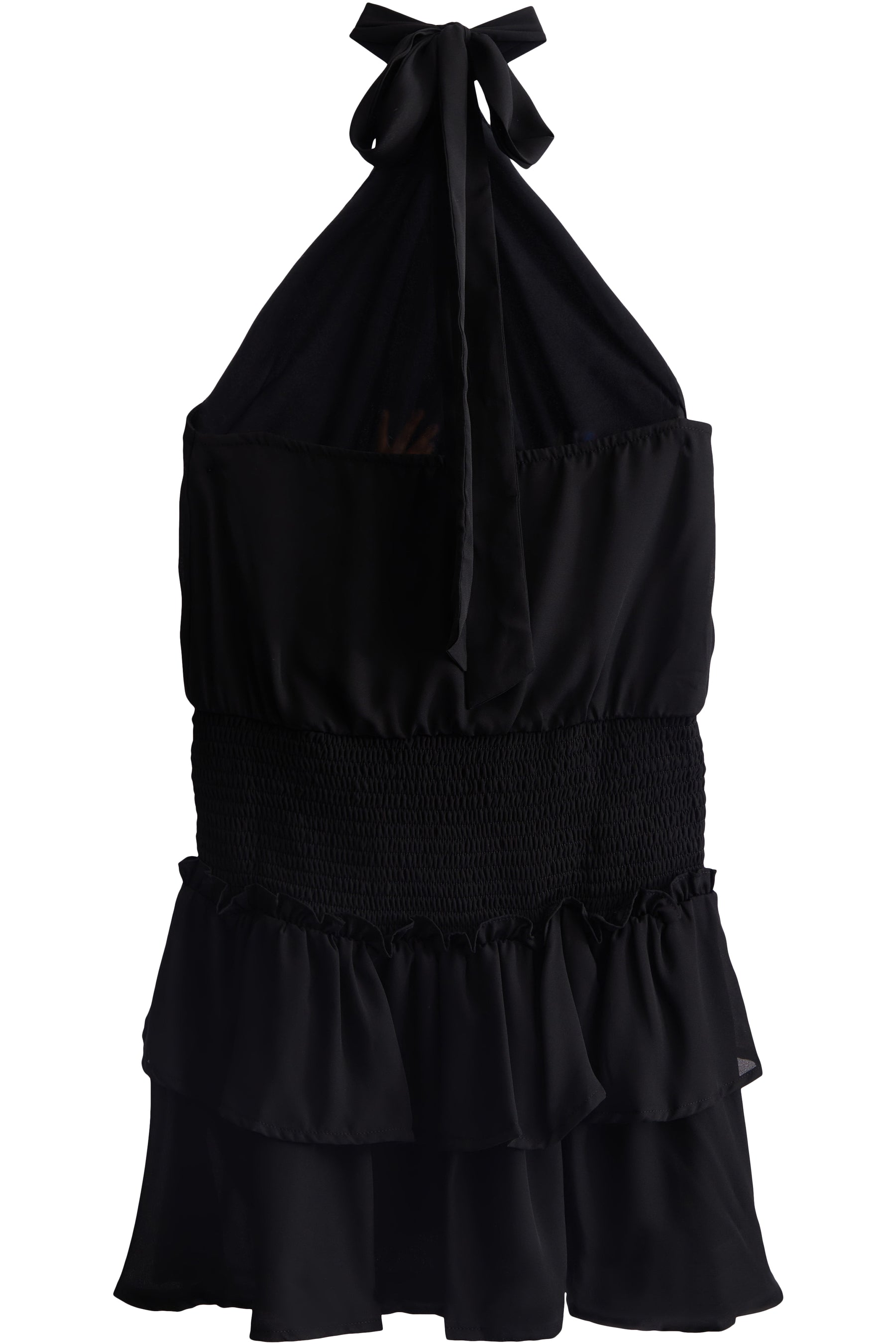 Halter Smocked Ruffle Dress
