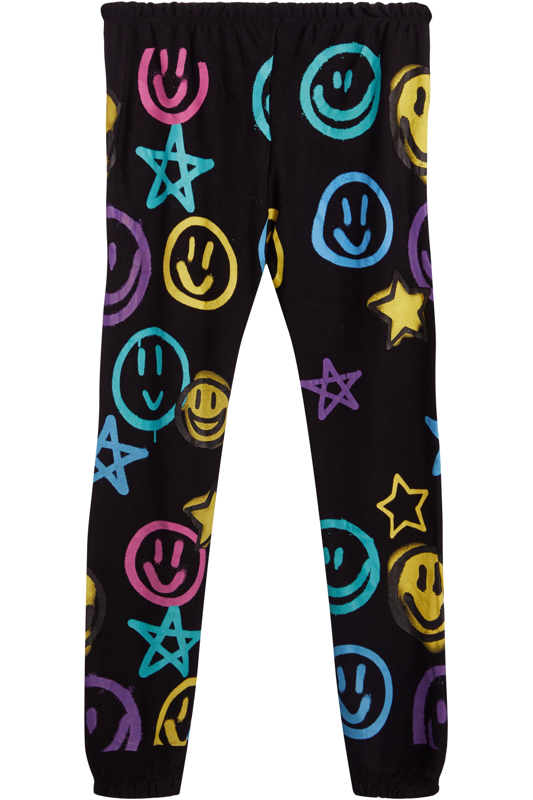 Cozy Knit Smiley Graffiti Jogger