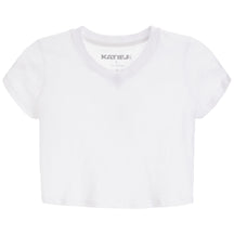 Courage Crop V-Neck Tee