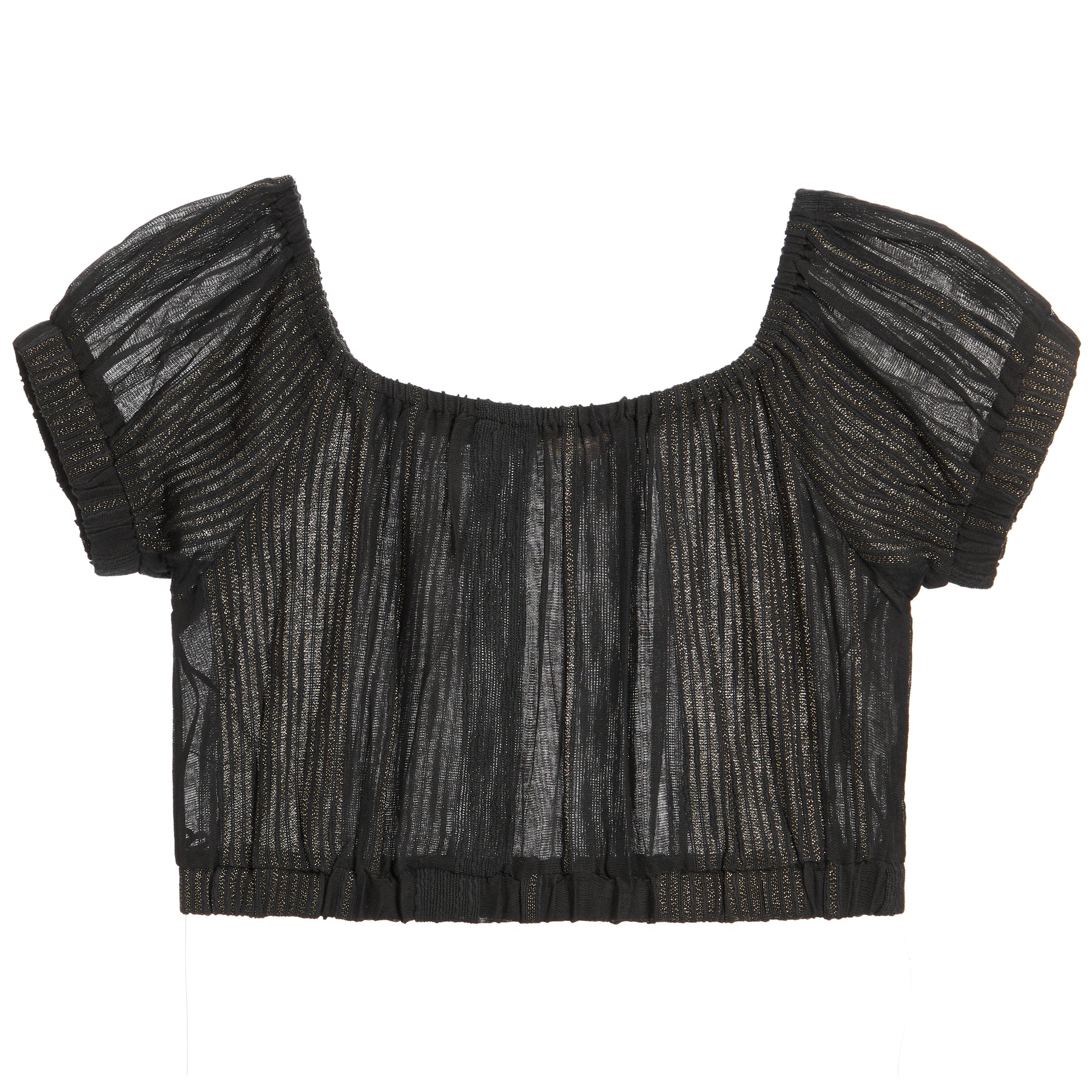 Lurex Stripe Off The Shoulder Top