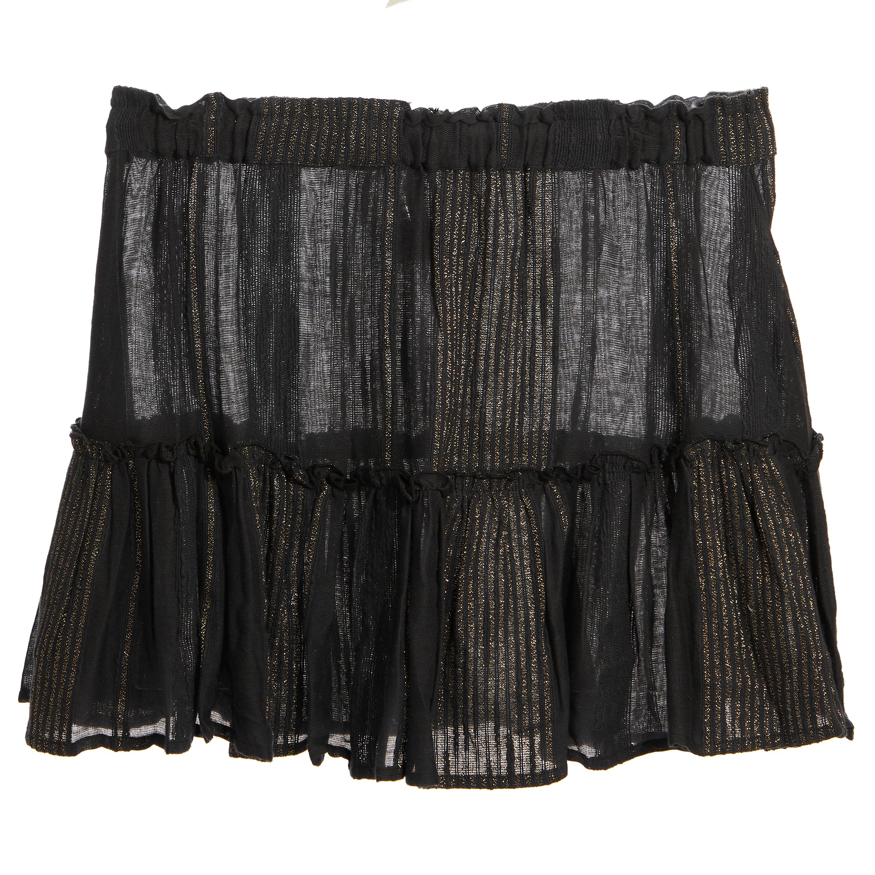 Lurex Stripe Tiered Skirt