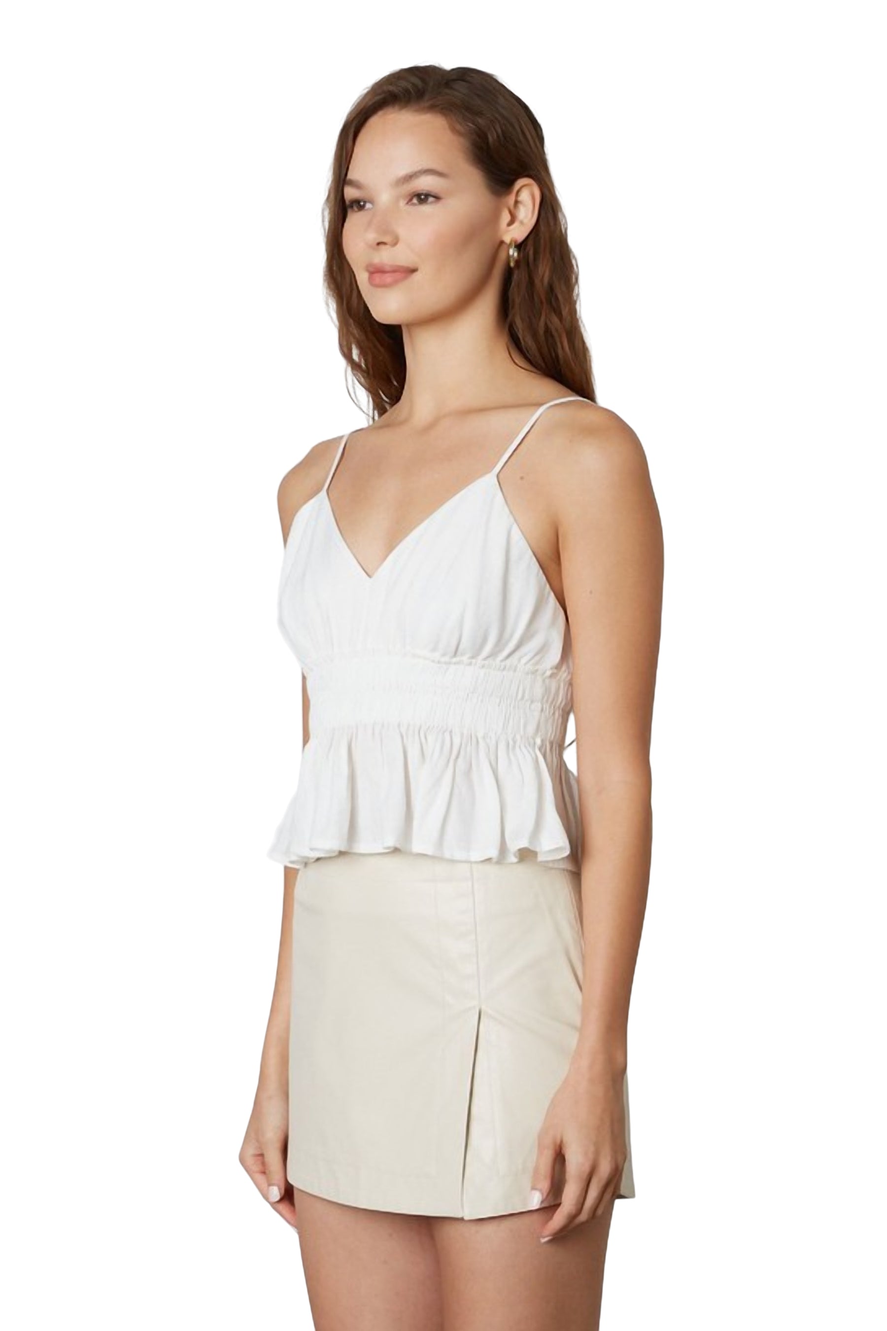 Peplum Smocked Tank