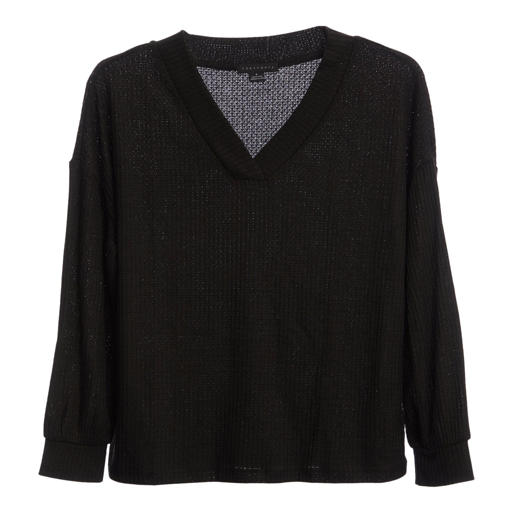 Cozy V-Neck Waffle Tunic
