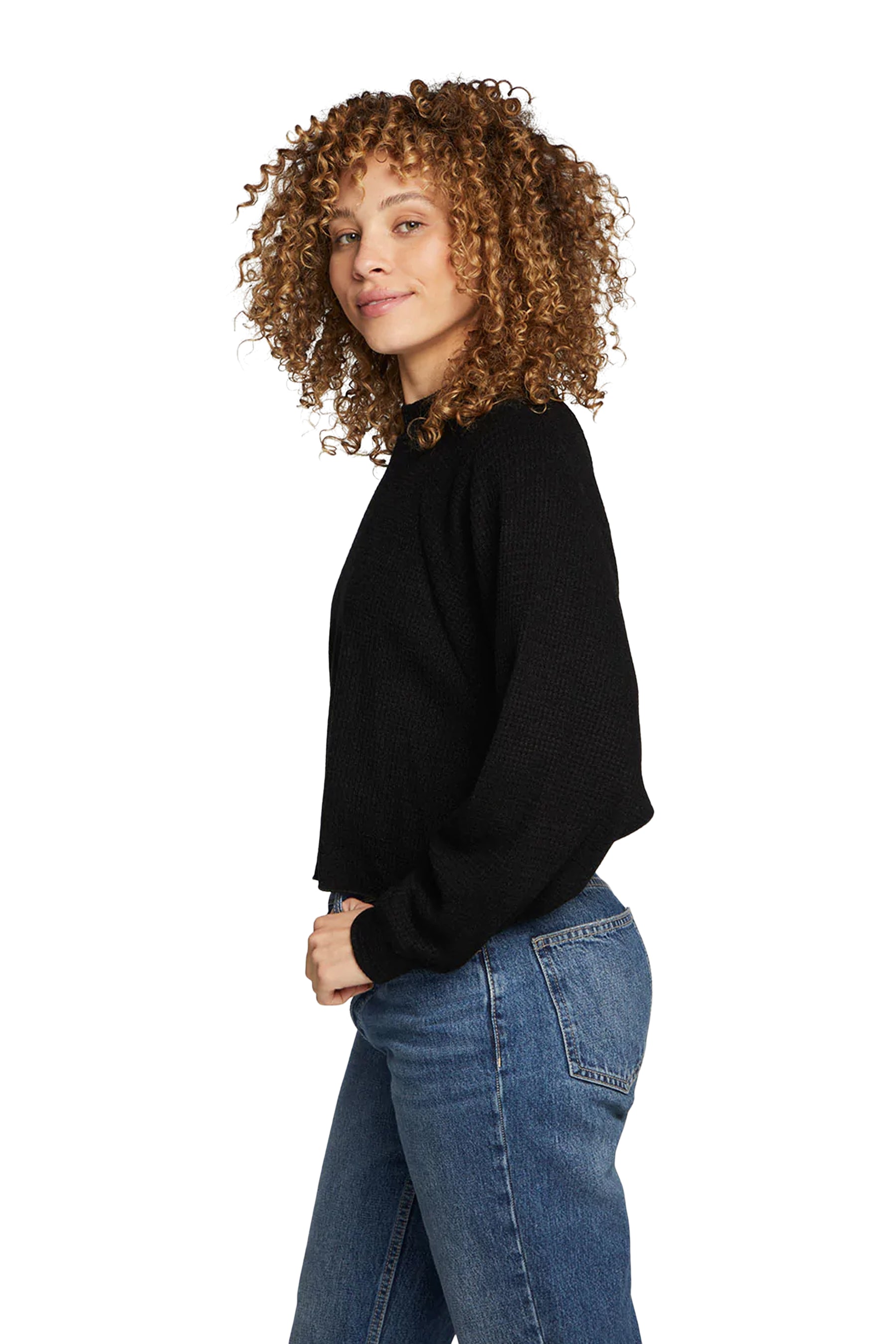 Mock Neck Raglan
