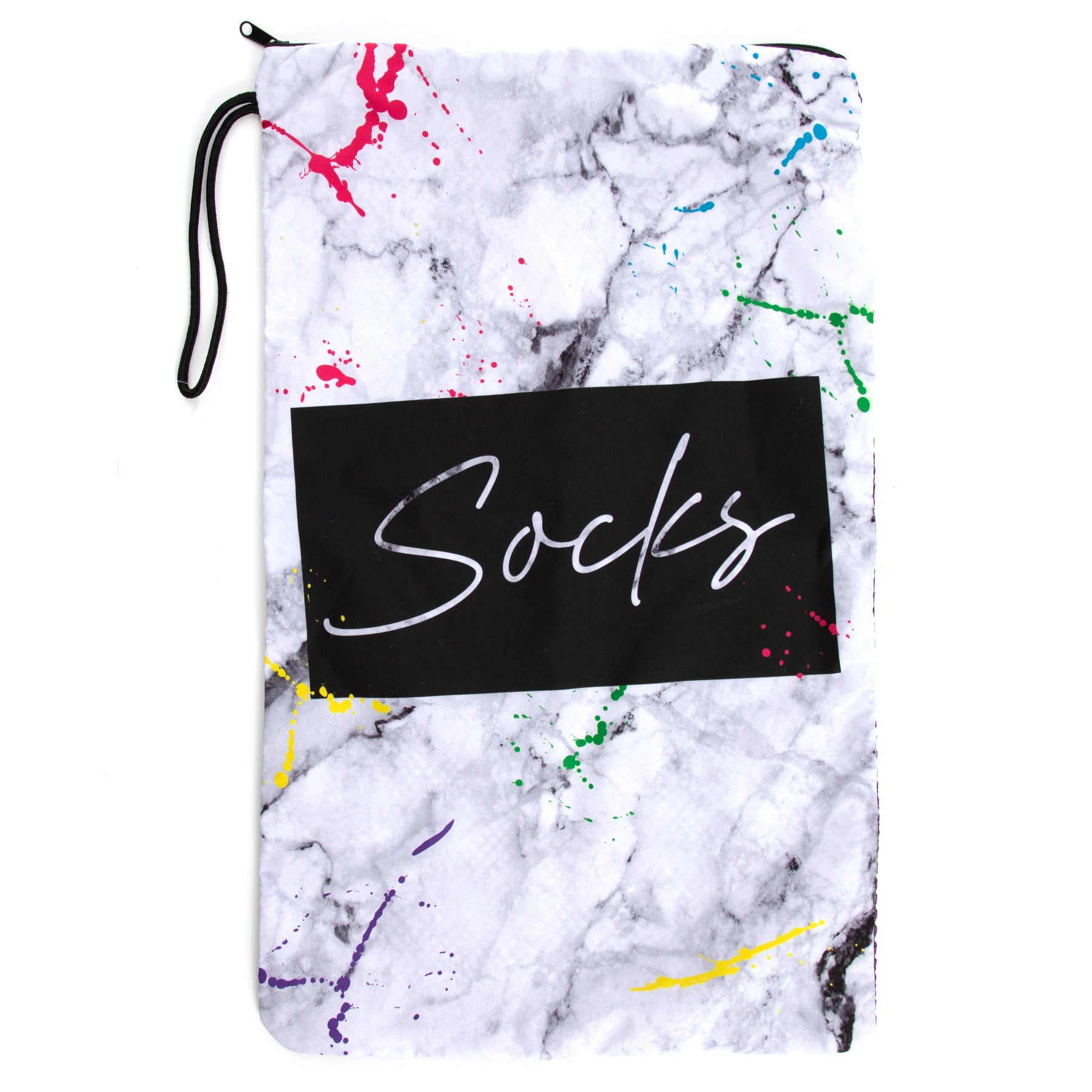 Marble Splatter Sock Bag