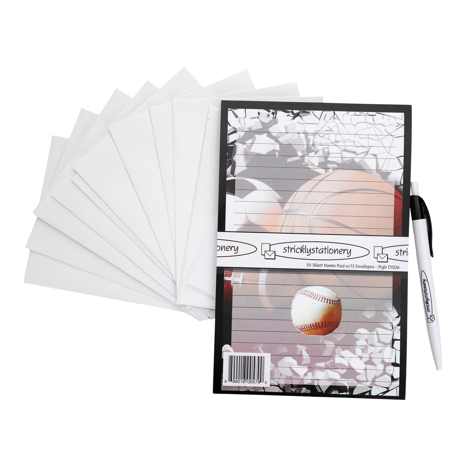 Break Through Sports Balls Note Card