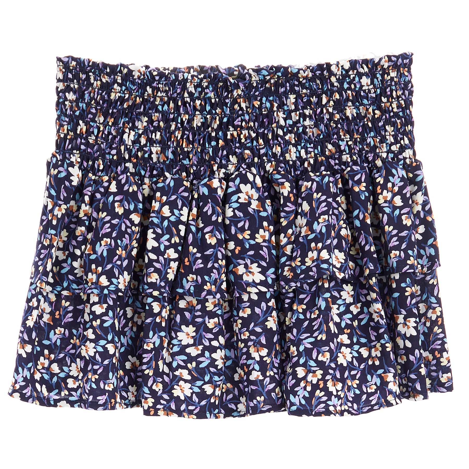 Floral Smock Ruffle Skirt