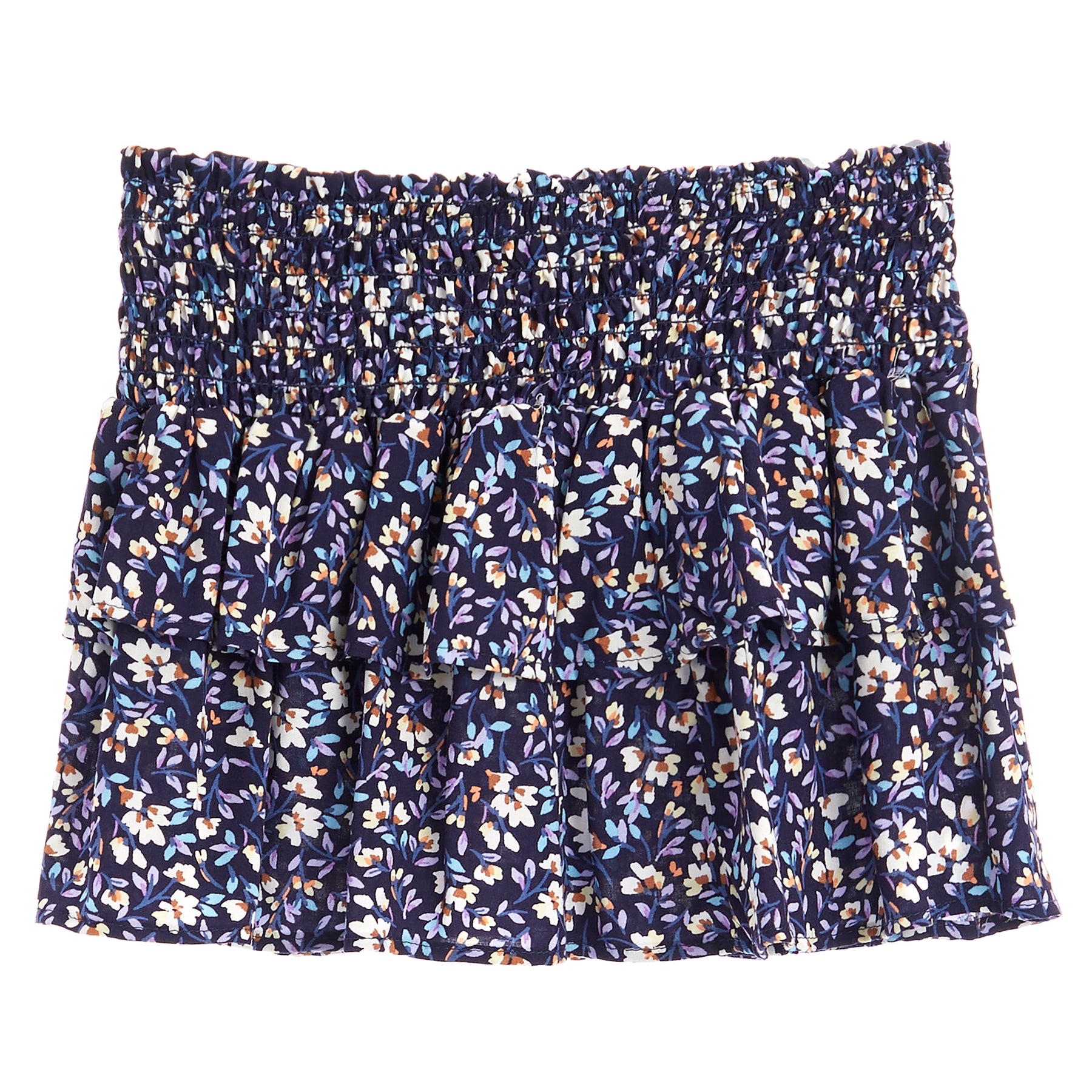 Floral Smock Ruffle Skirt
