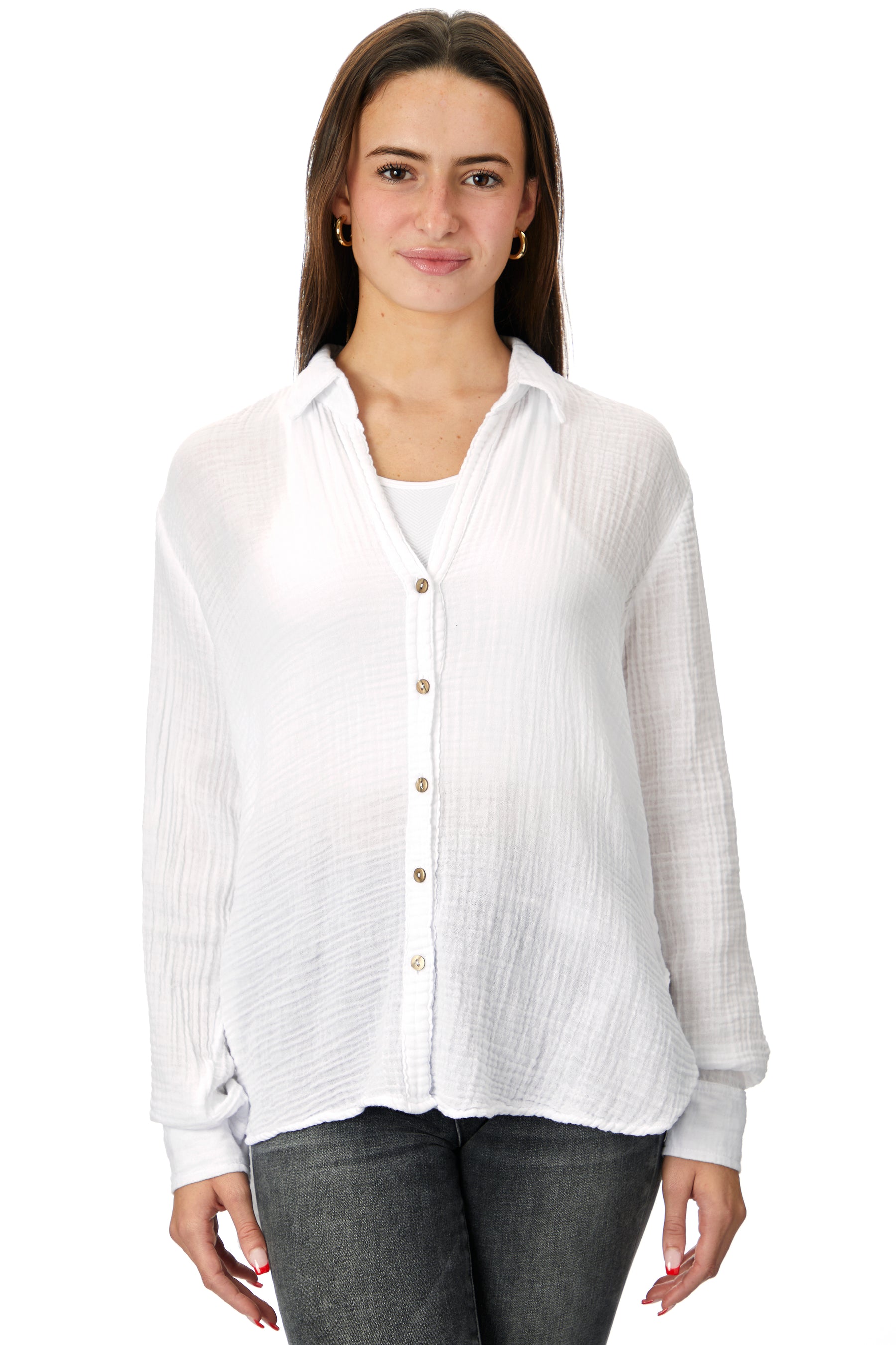 Leo Gauze Oversized Buttondown