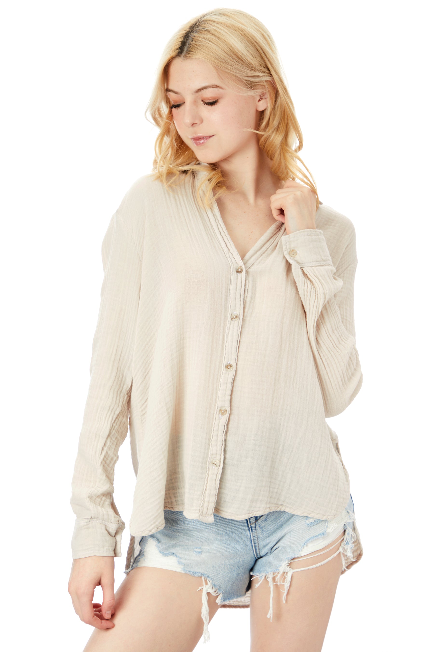 Leo Gauze Oversized Buttondown