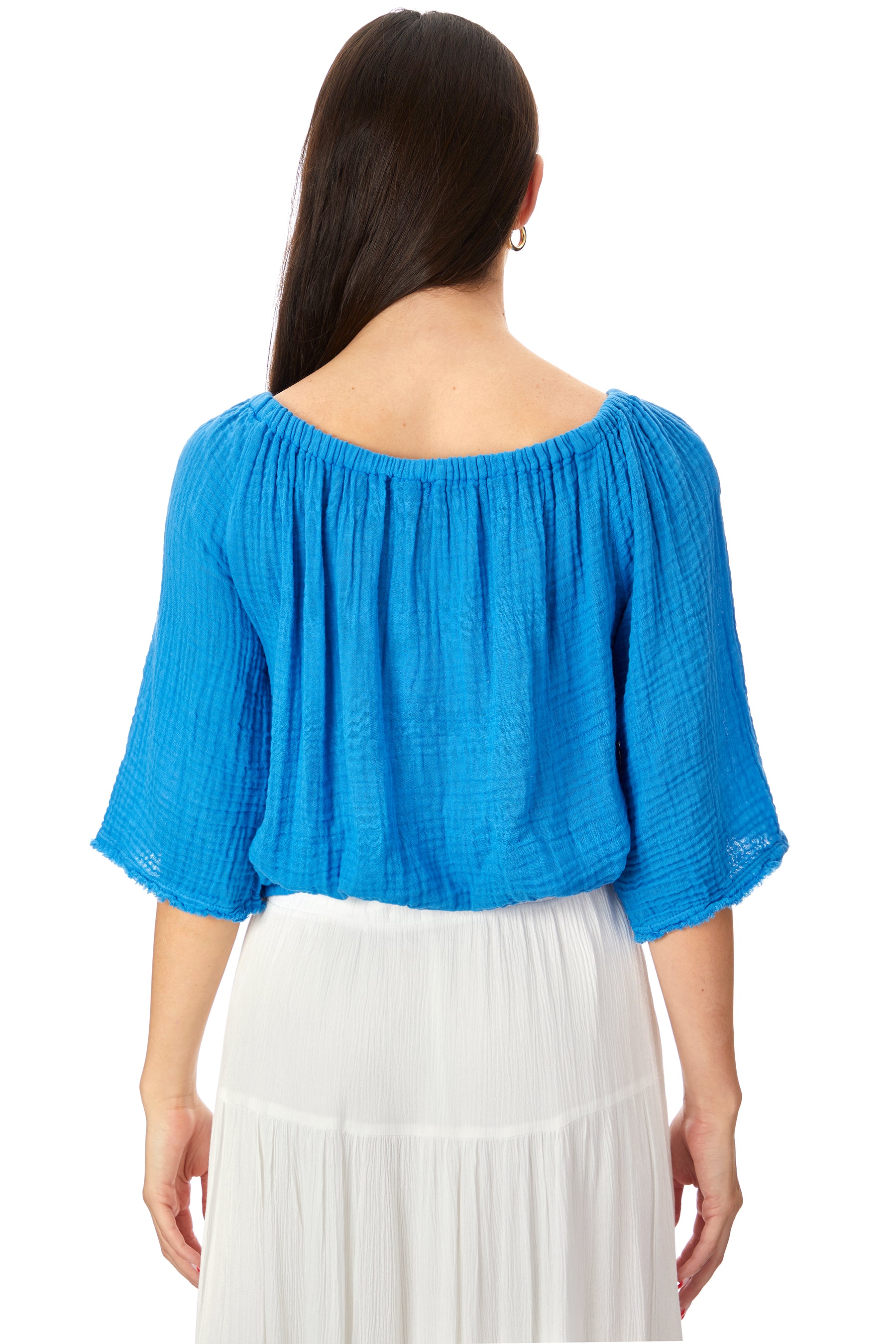 Isabel Gauze Off The Shoulder Top