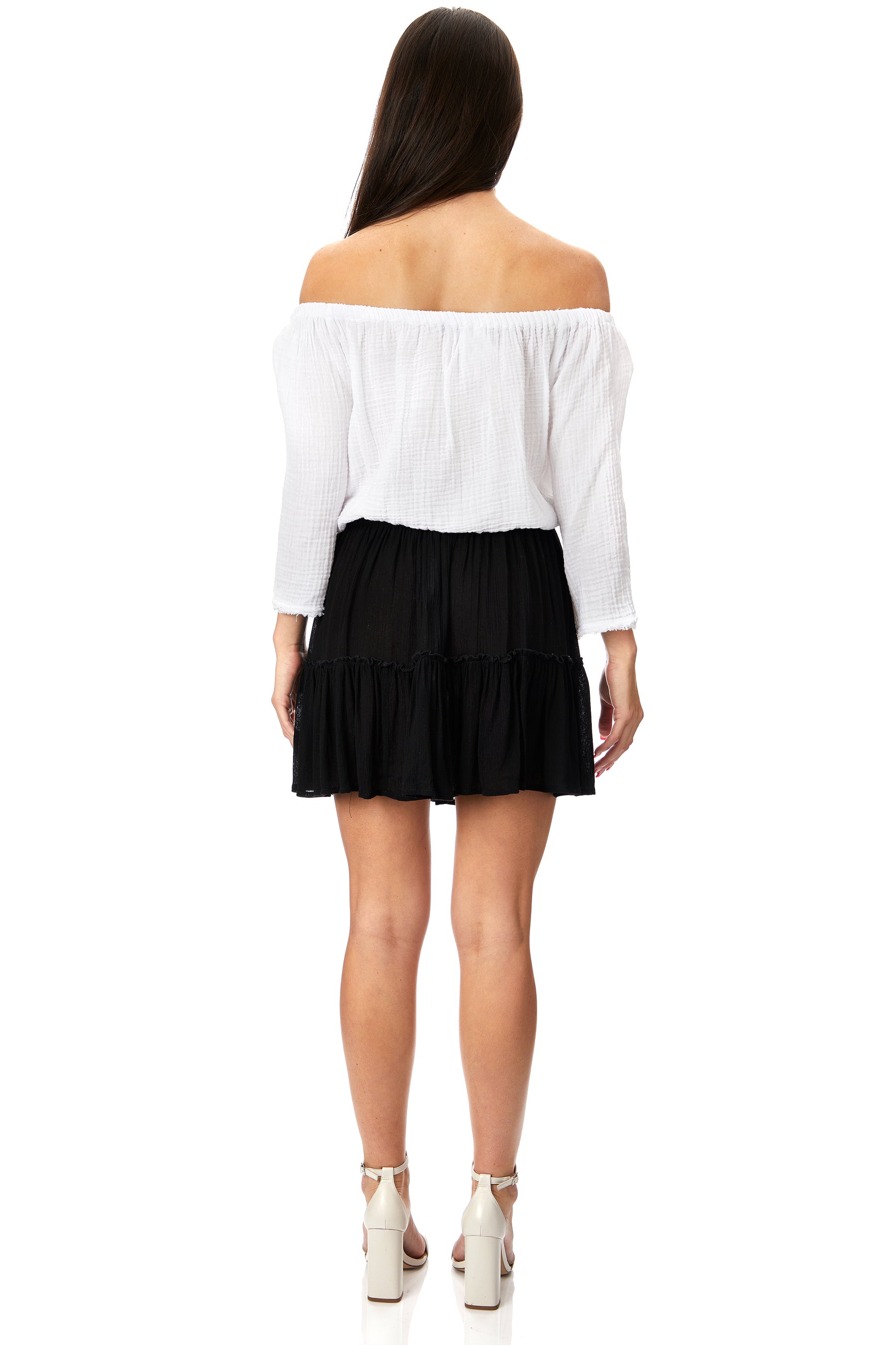Isabel Gauze Off The Shoulder Top