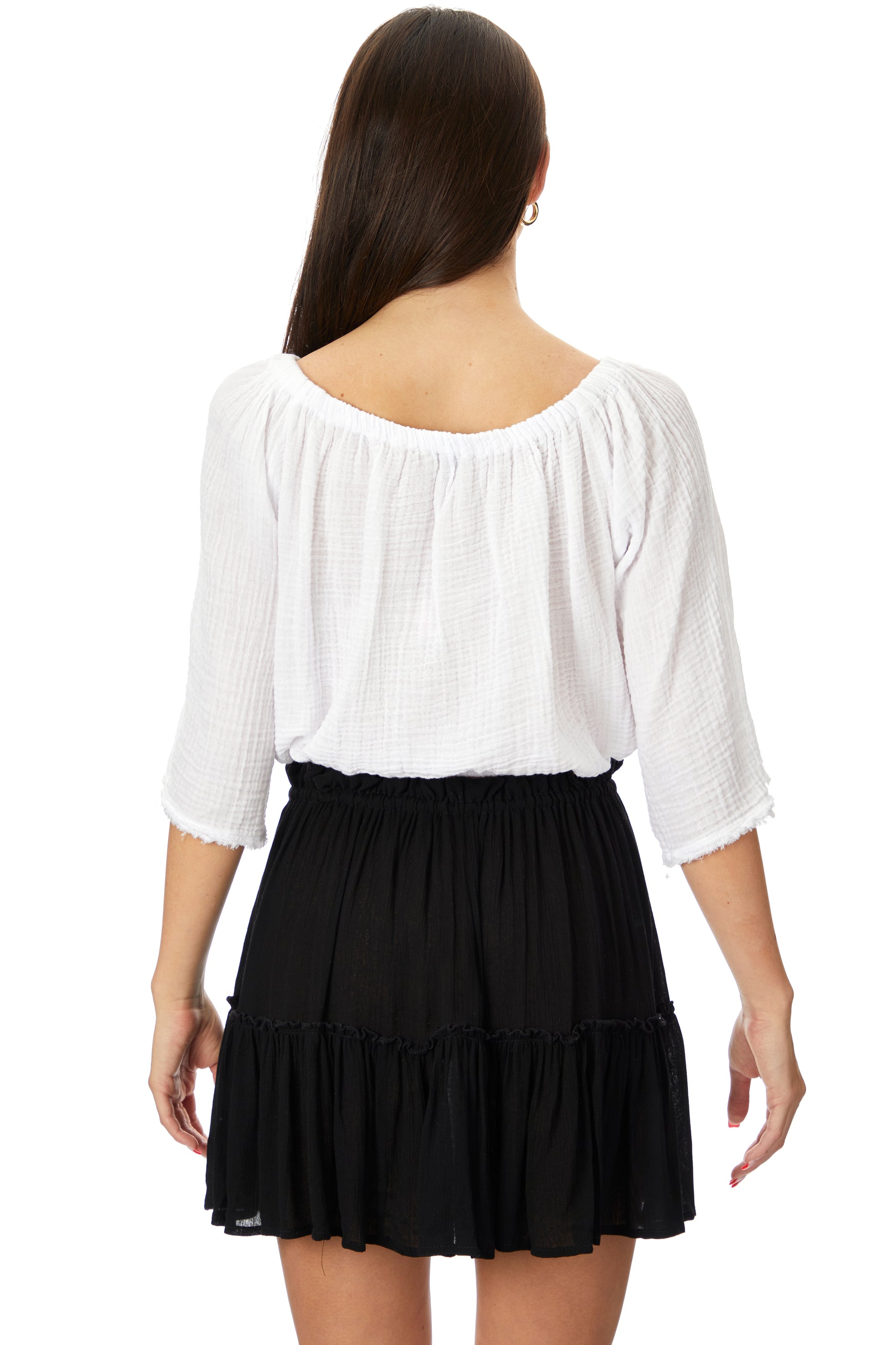 Isabel Gauze Off The Shoulder Top