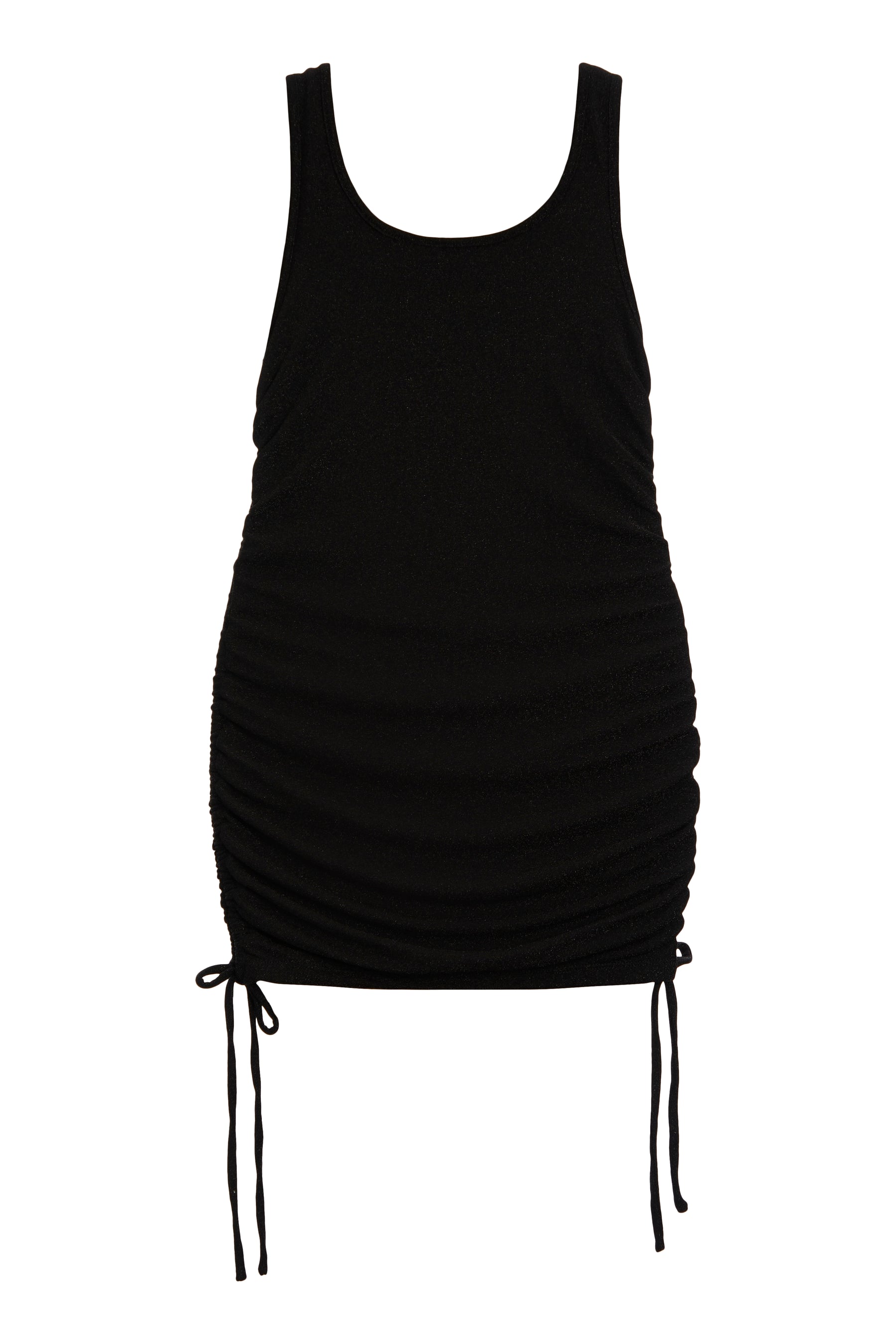 Metallic Scrunch Side Dress