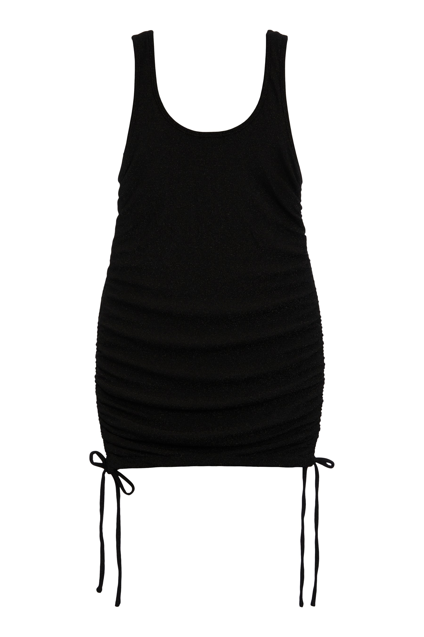 Metallic Scrunch Side Dress