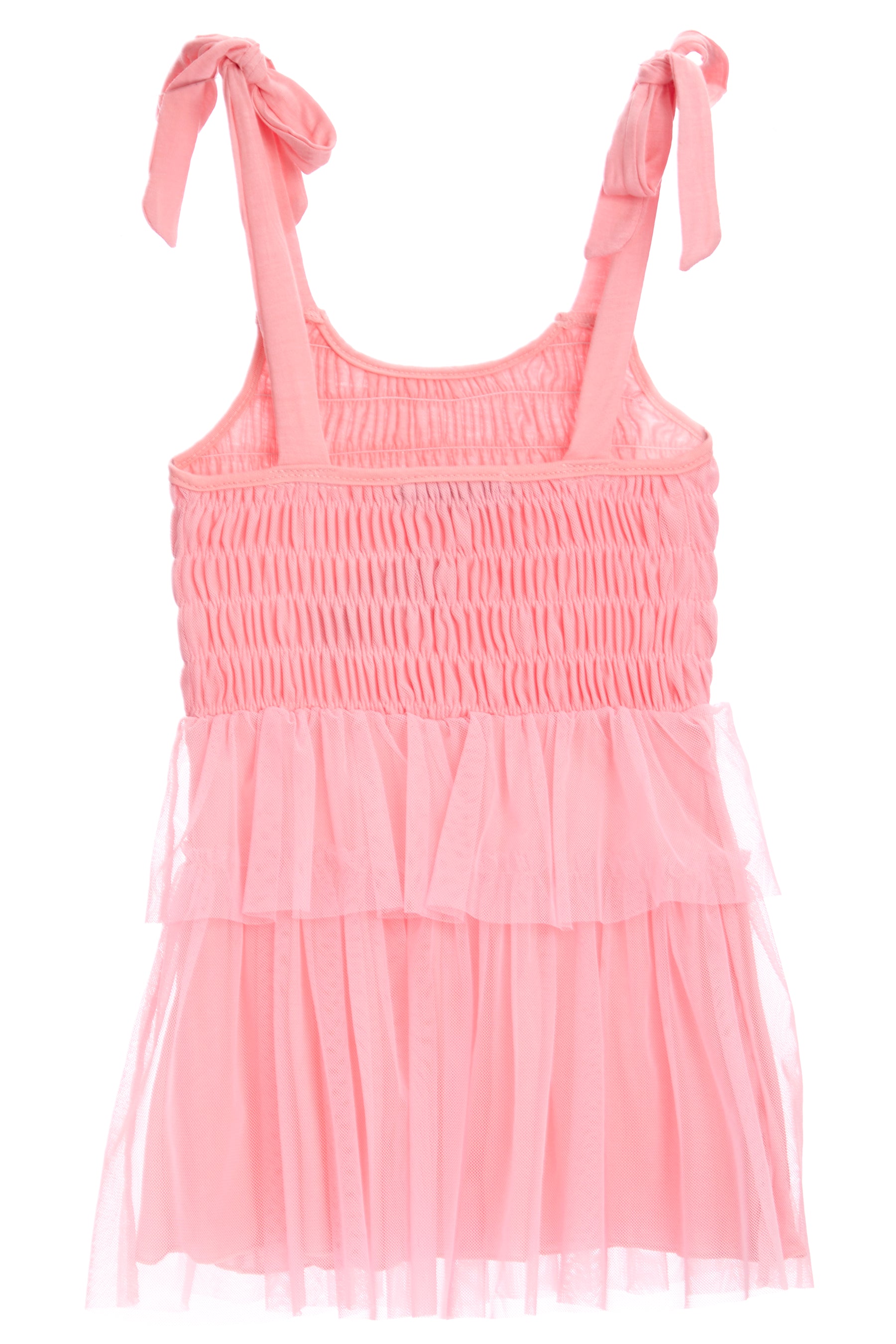 Tie Shoulder Tulle Dress