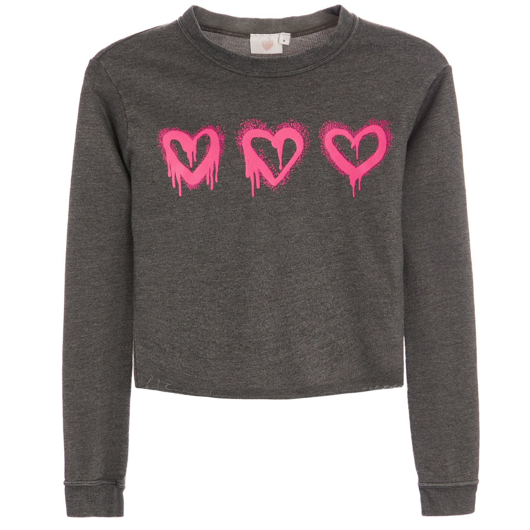 Drippy Heart Crop Crew