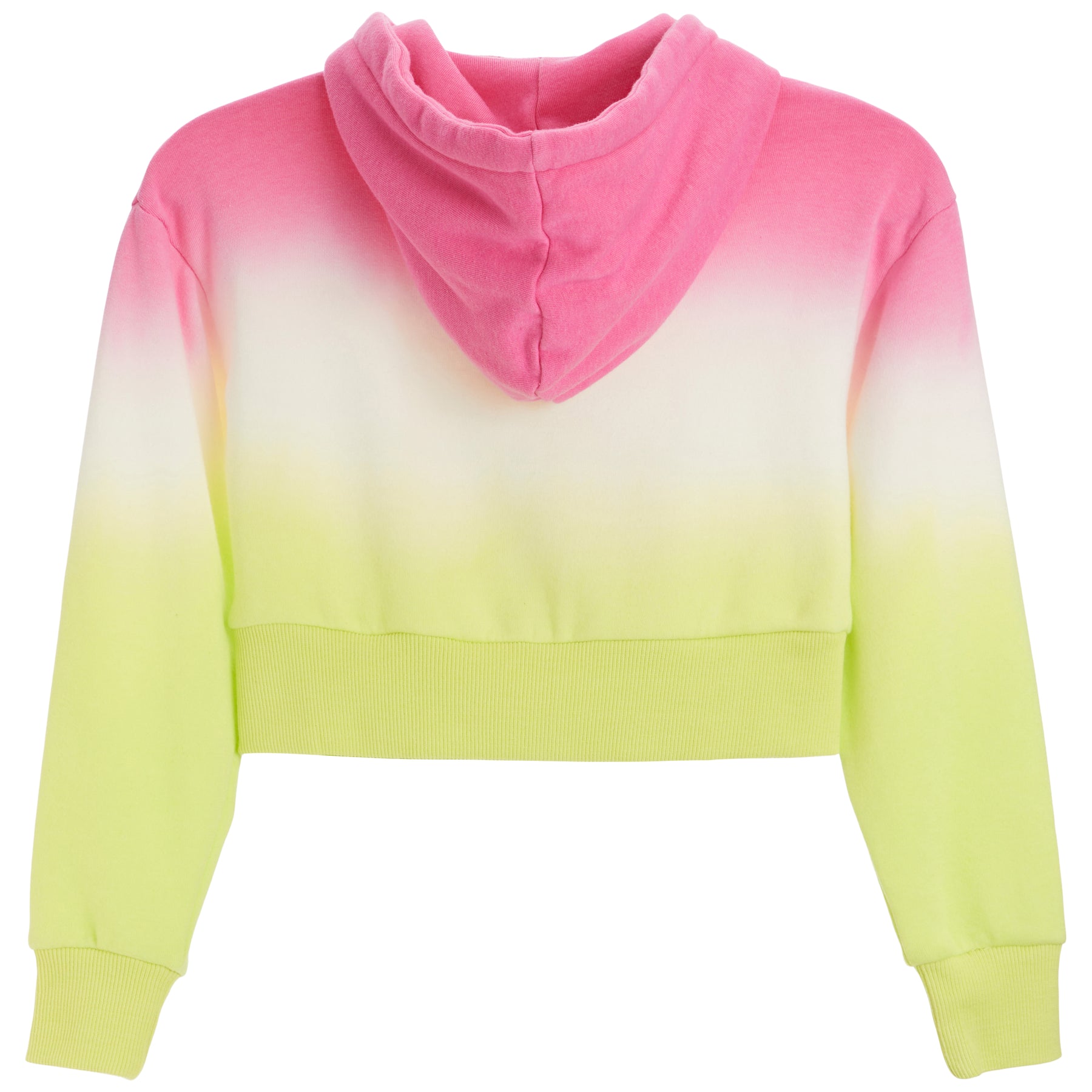Dylan Crop Zip Dip Dye Hoodie