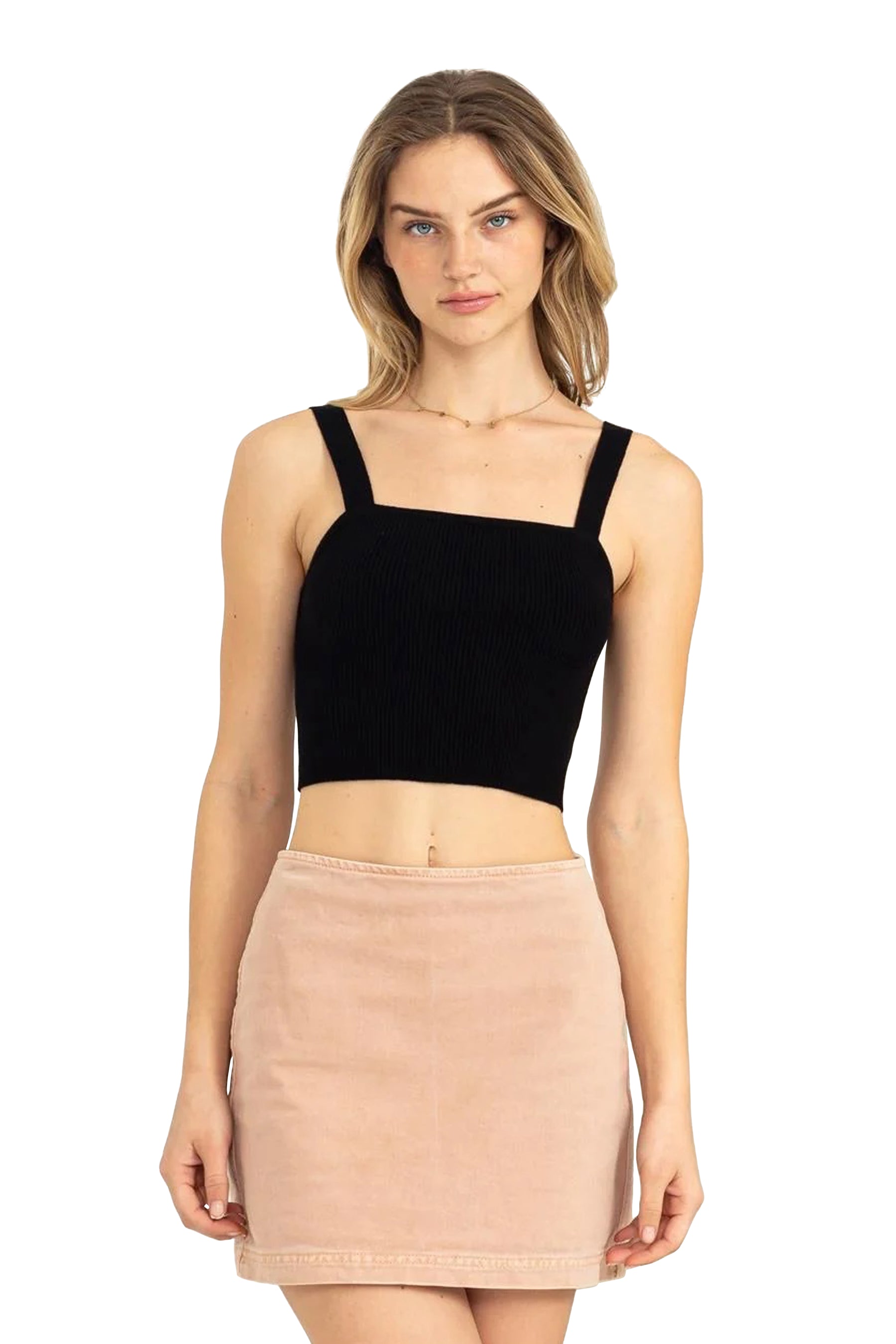 Ribbed Cropped Tank Top