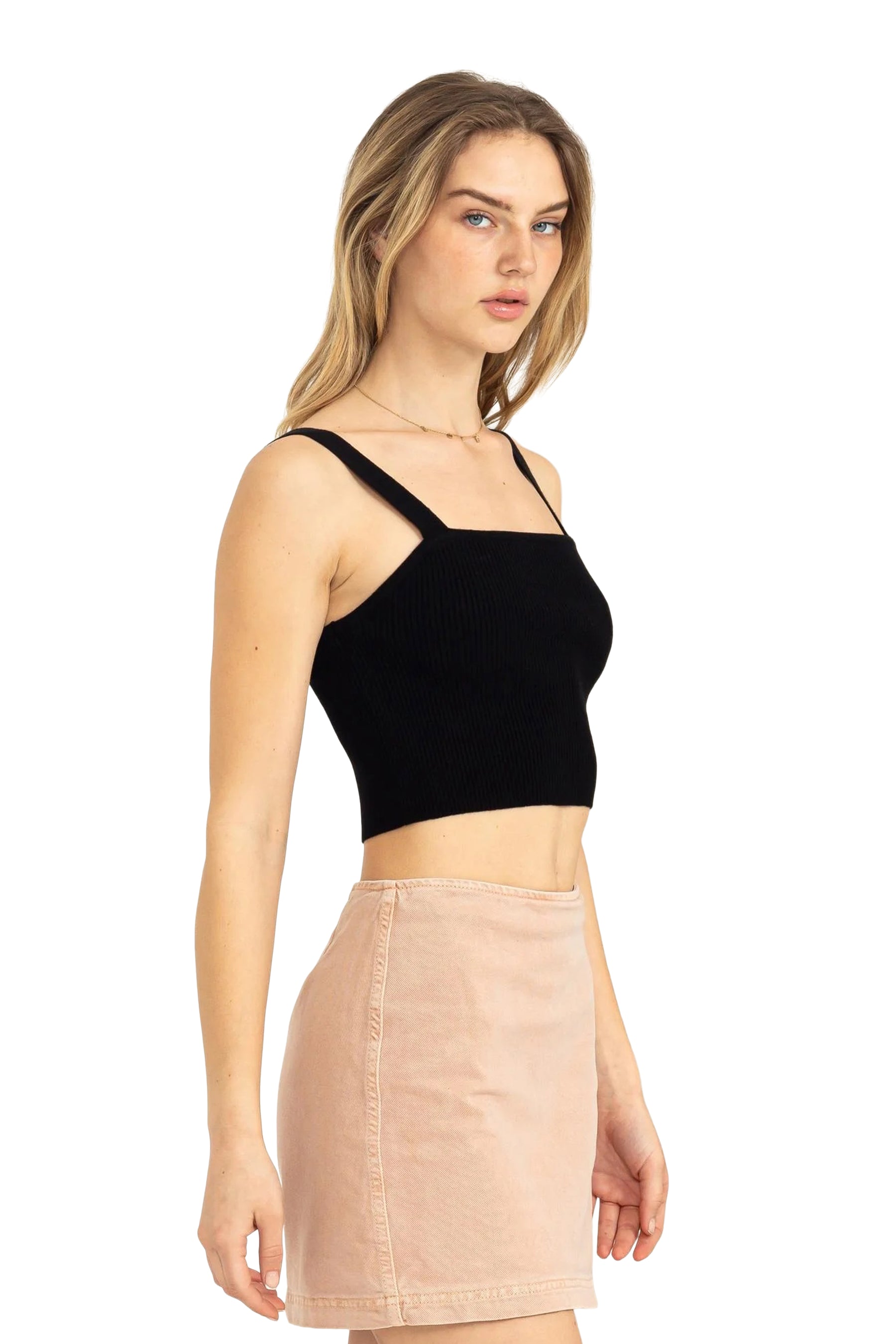 Ribbed Cropped Tank Top