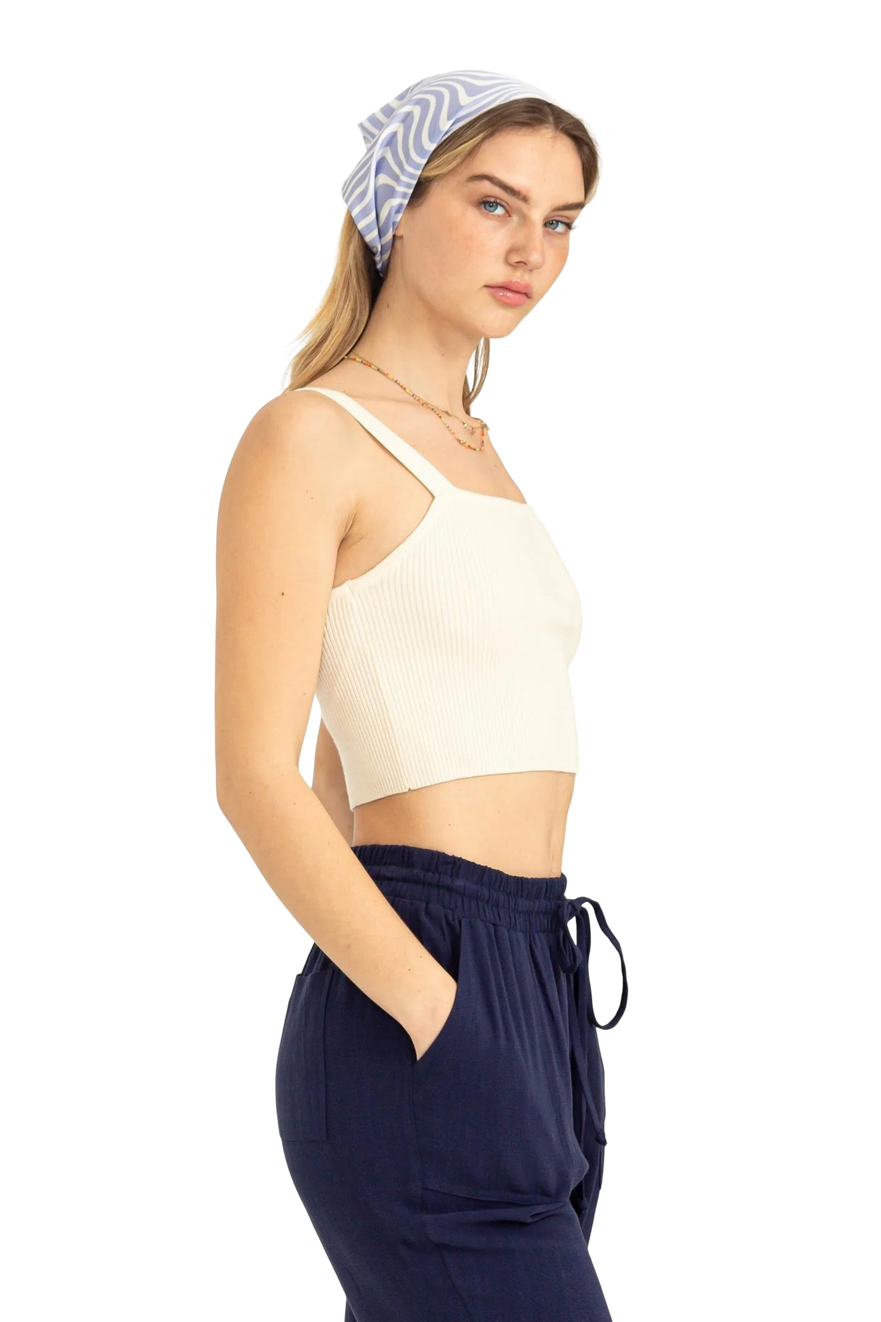 Ribbed Cropped Tank Top
