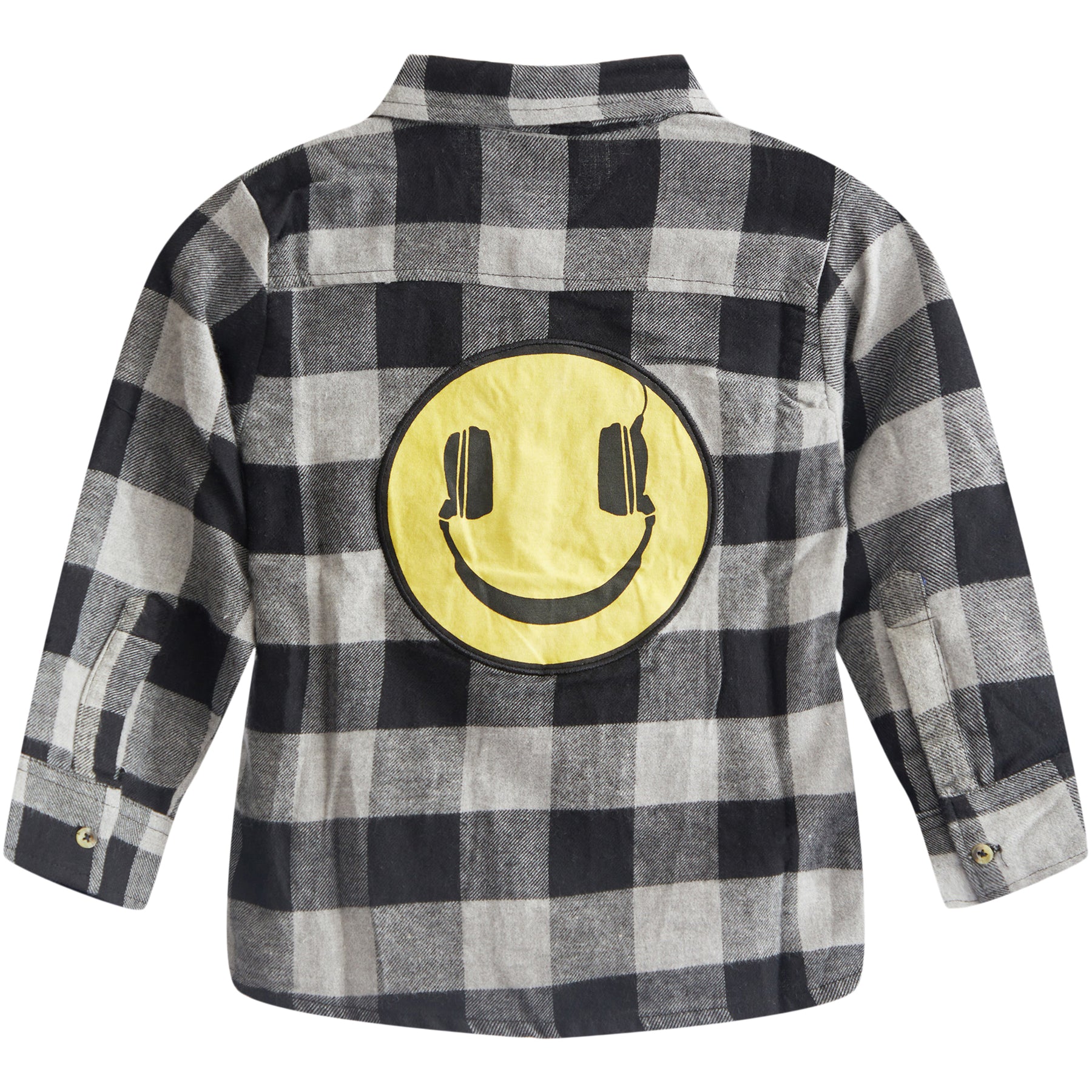 Happy Headphone Plaid Shirt