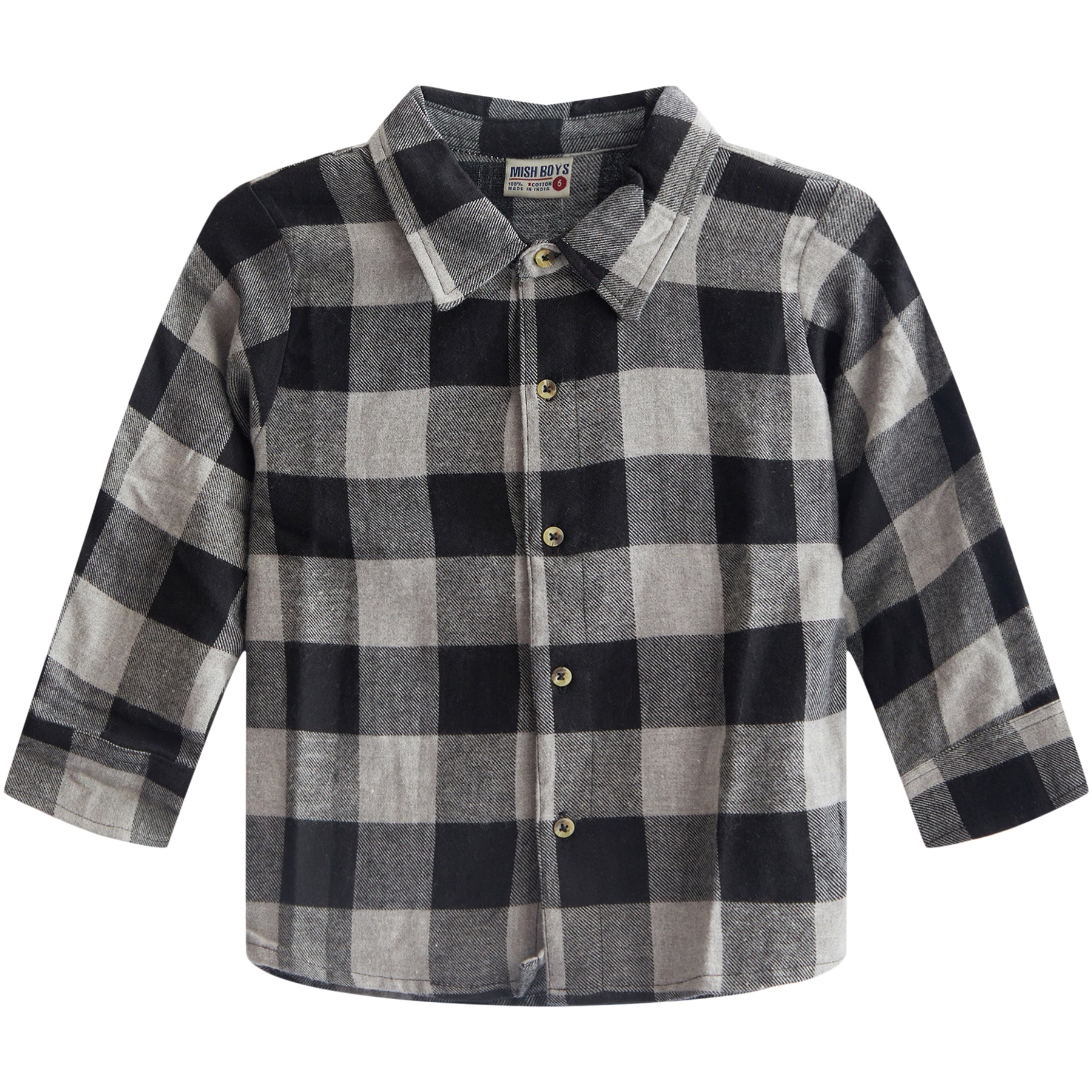 Happy Headphone Plaid Shirt