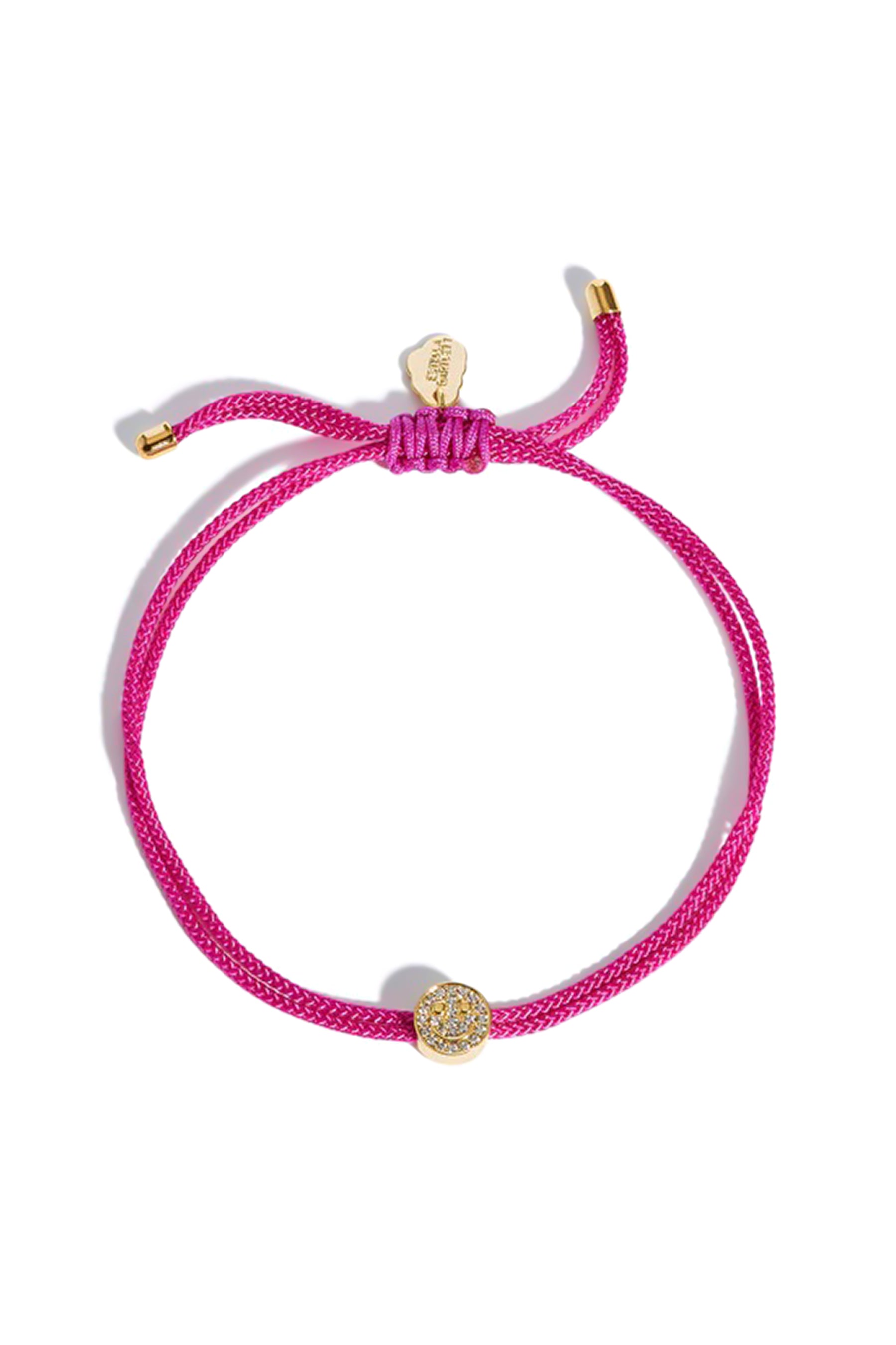 Smiley Cord Pave Bracelent