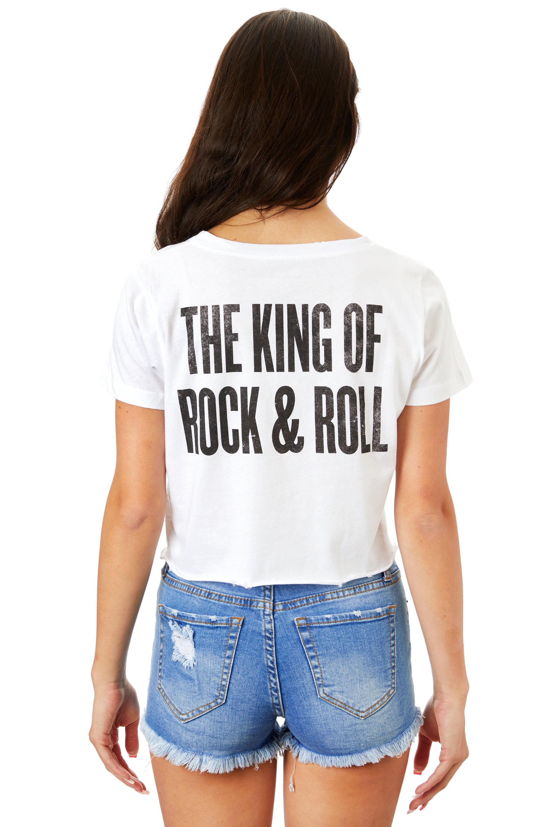 Elvis Montage King Crop Tee