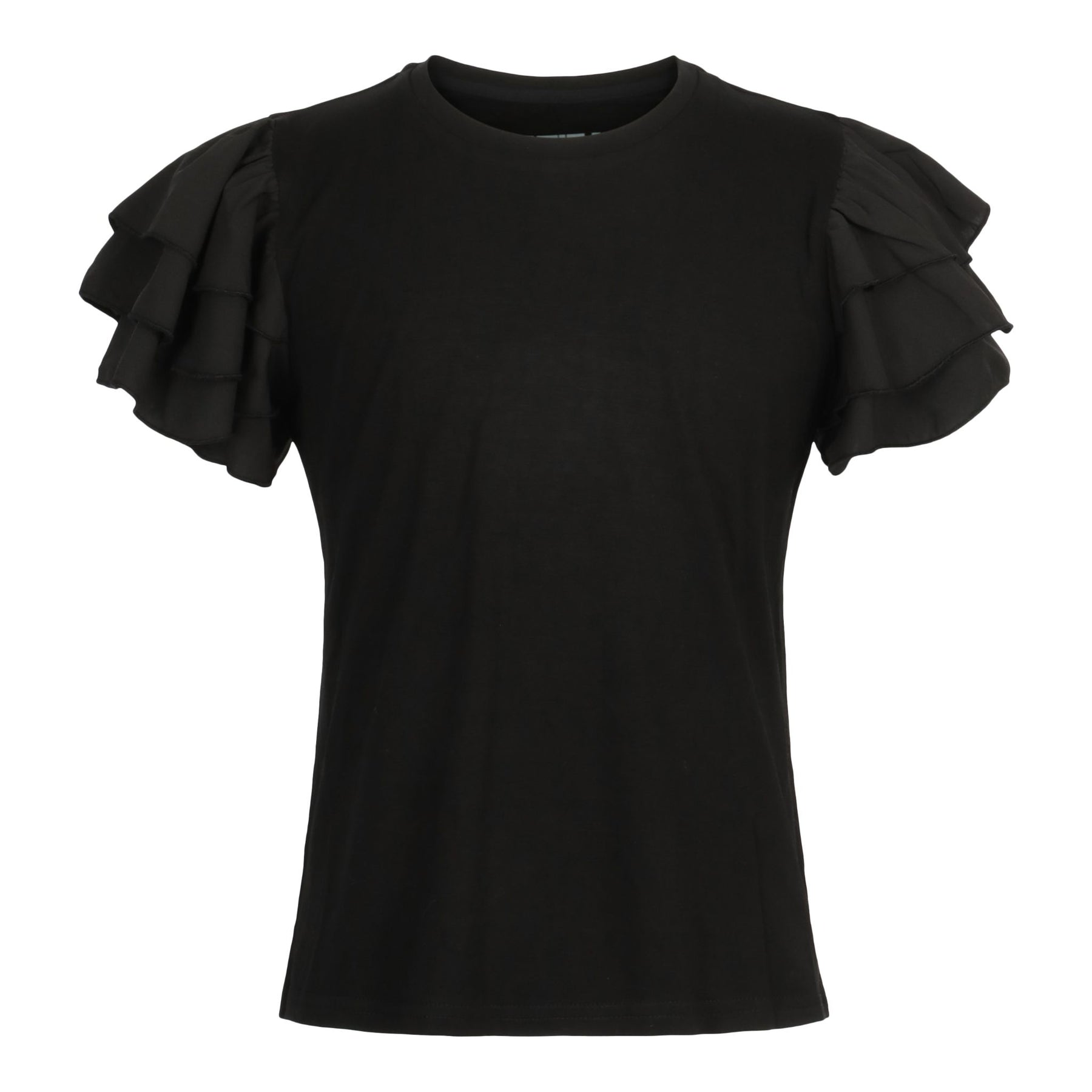 Erin Slub Double Ruffle Tee