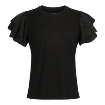 Erin Slub Double Ruffle Tee