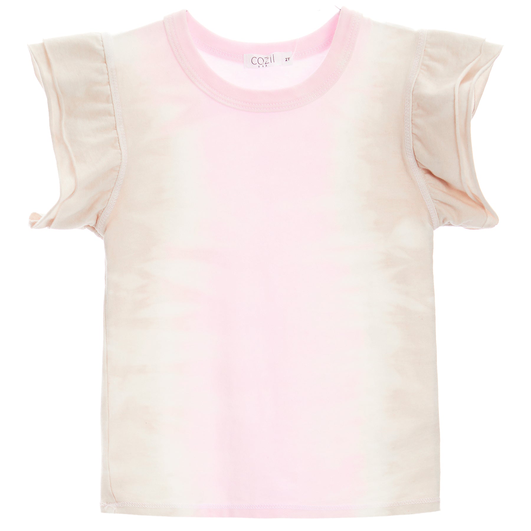 Pink Pebble Double Ruffle Sleeve Top