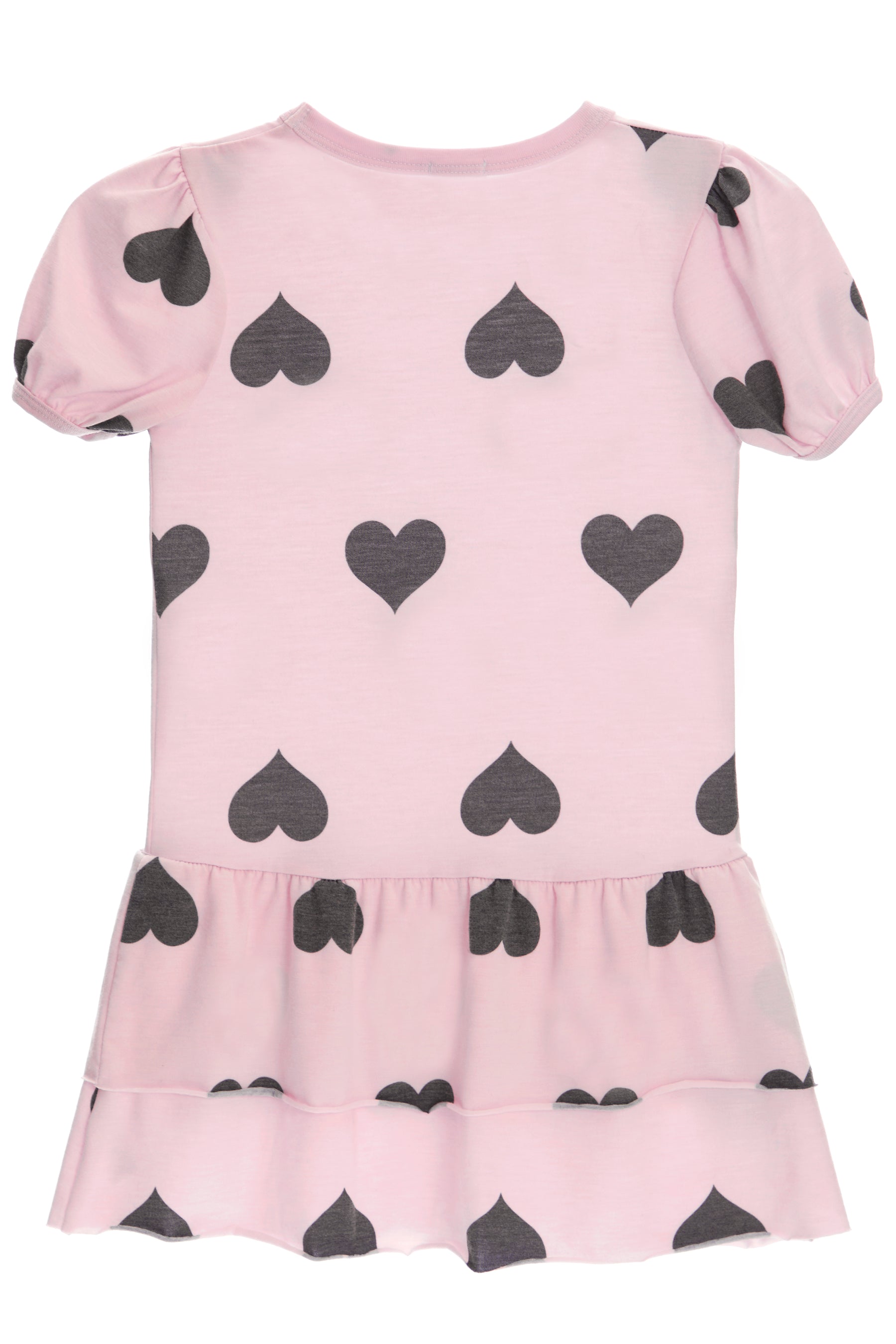 S/S Ruffle Dress- Hearts