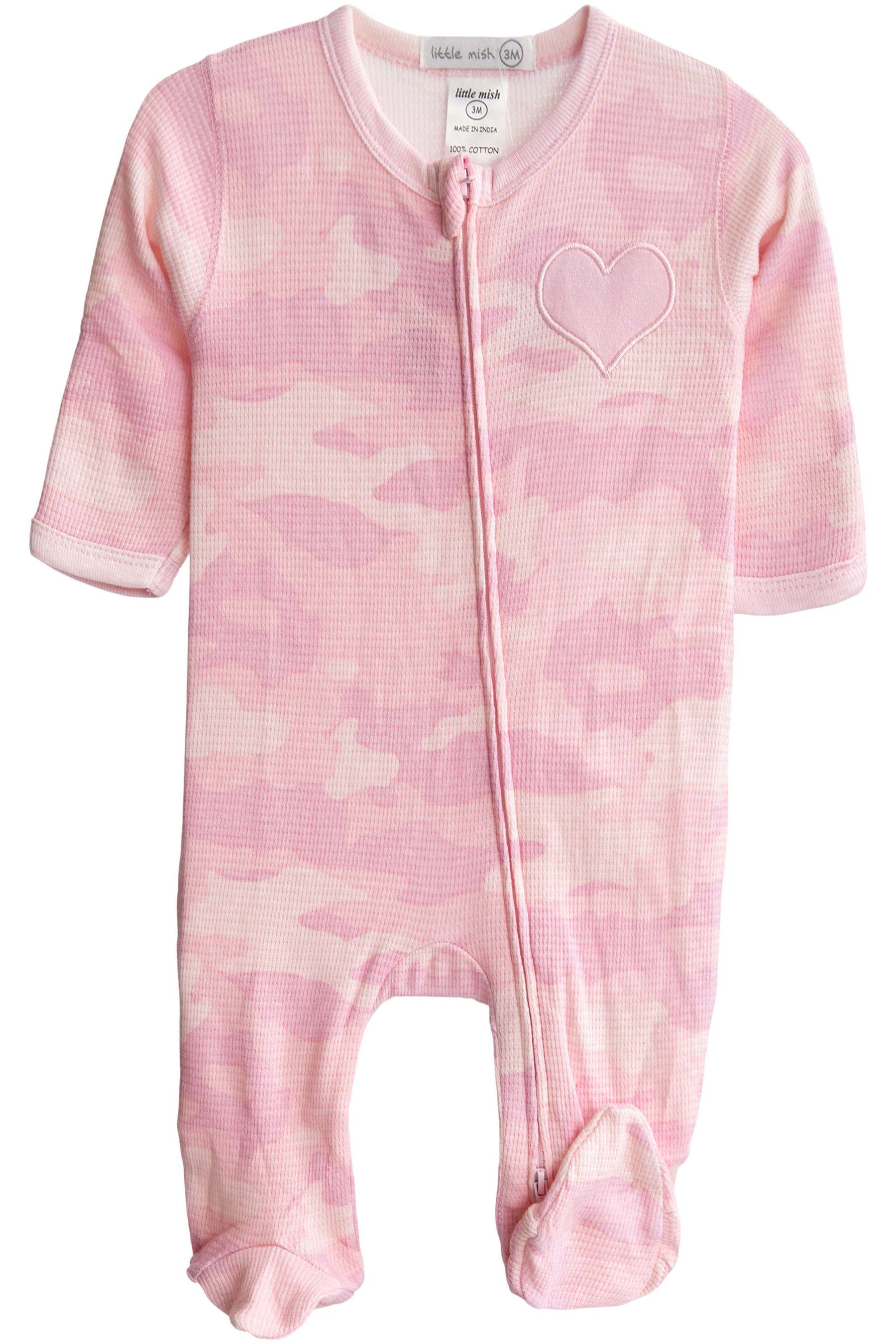 Footie- Camo Hearts