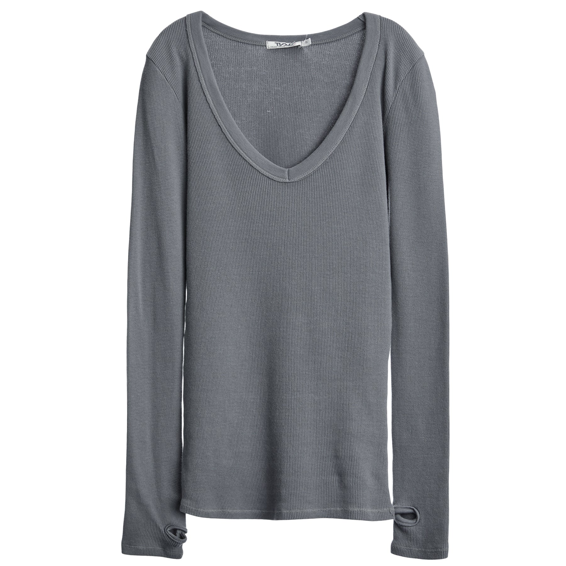 Long Sleeve V Neck Thumbhole Thermal