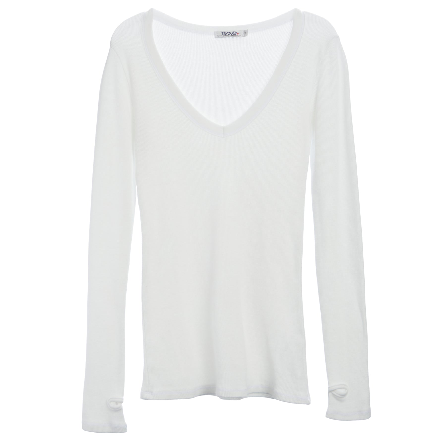 Long Sleeve V Neck Thumbhole Thermal