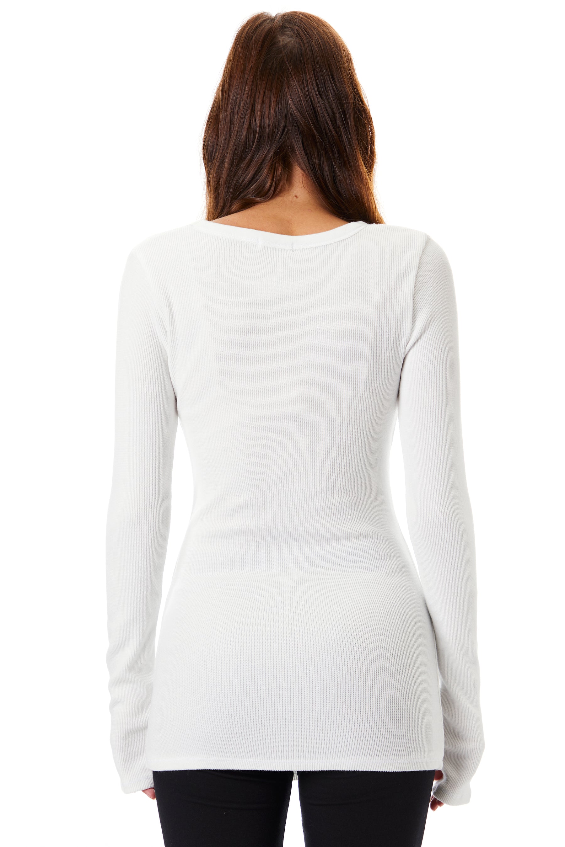Long Sleeve V Neck Thumbhole Thermal