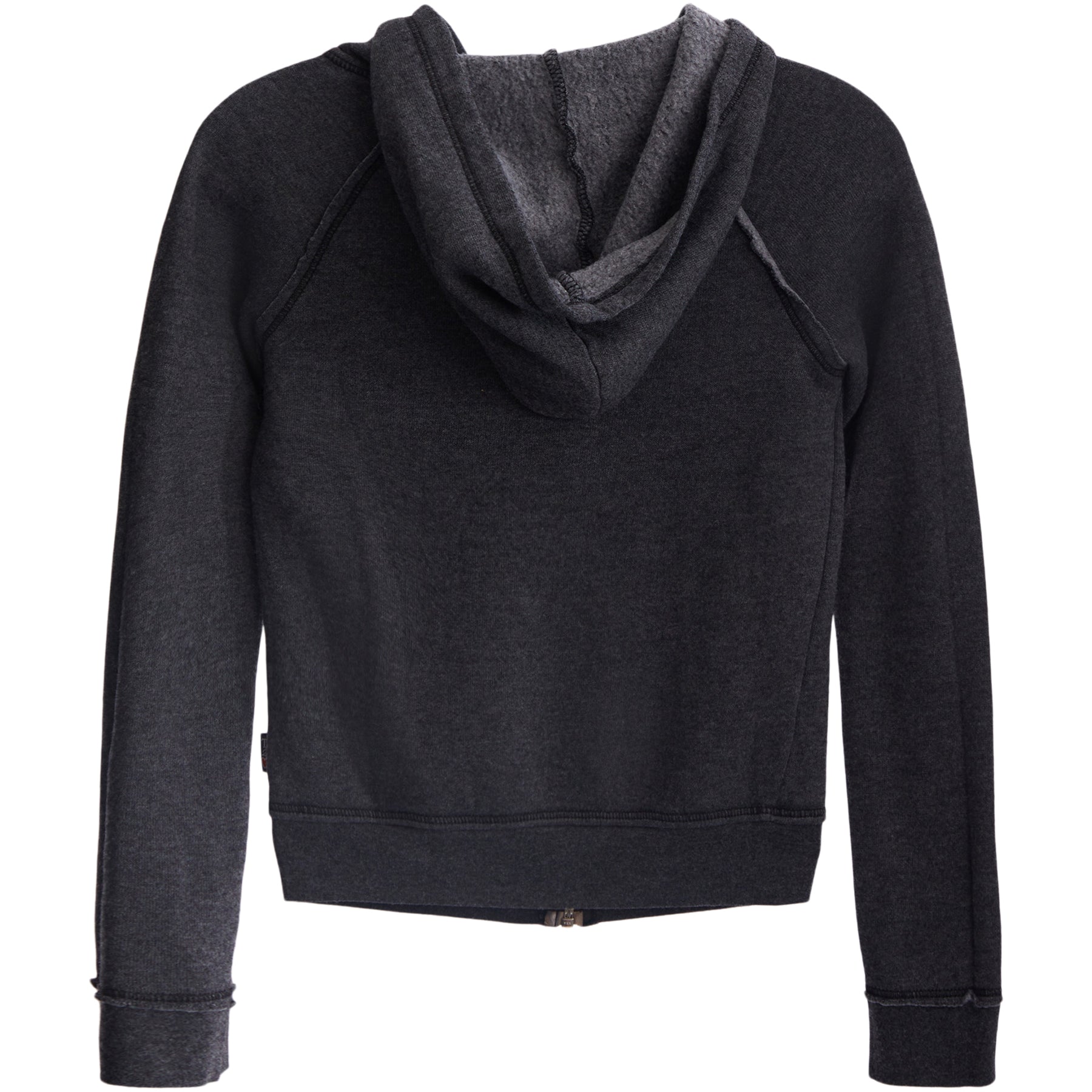 Raw Edge Zip Hoodie