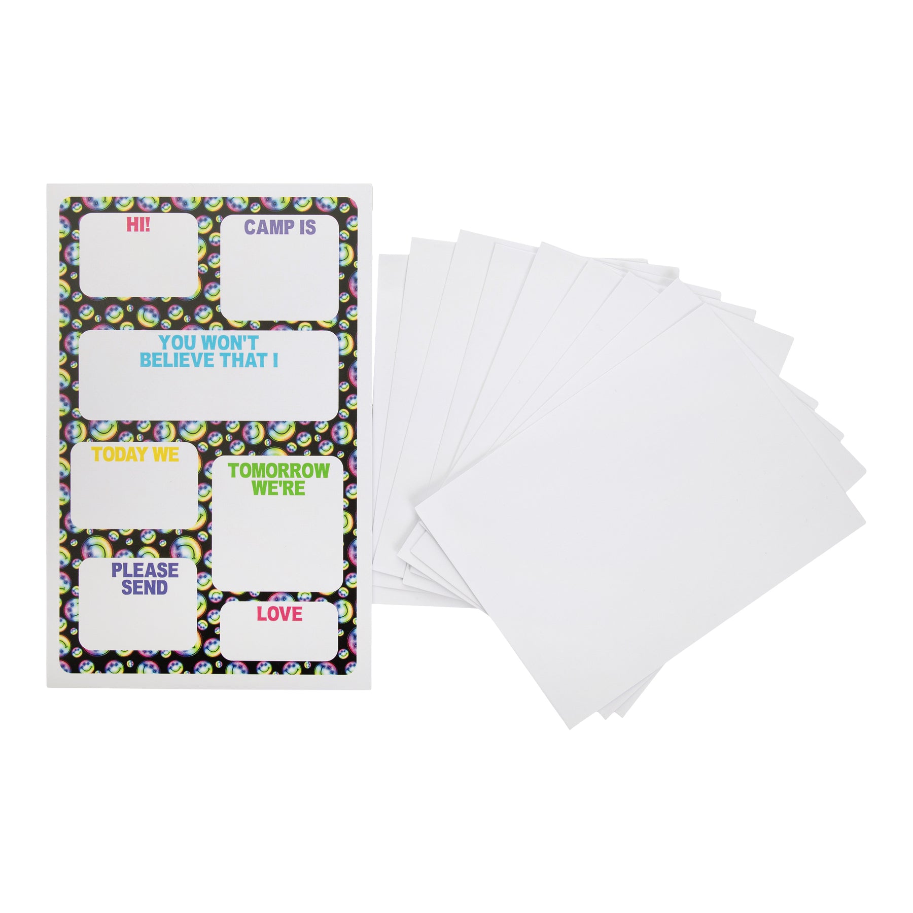 Happy Faces Fill In Notecard
