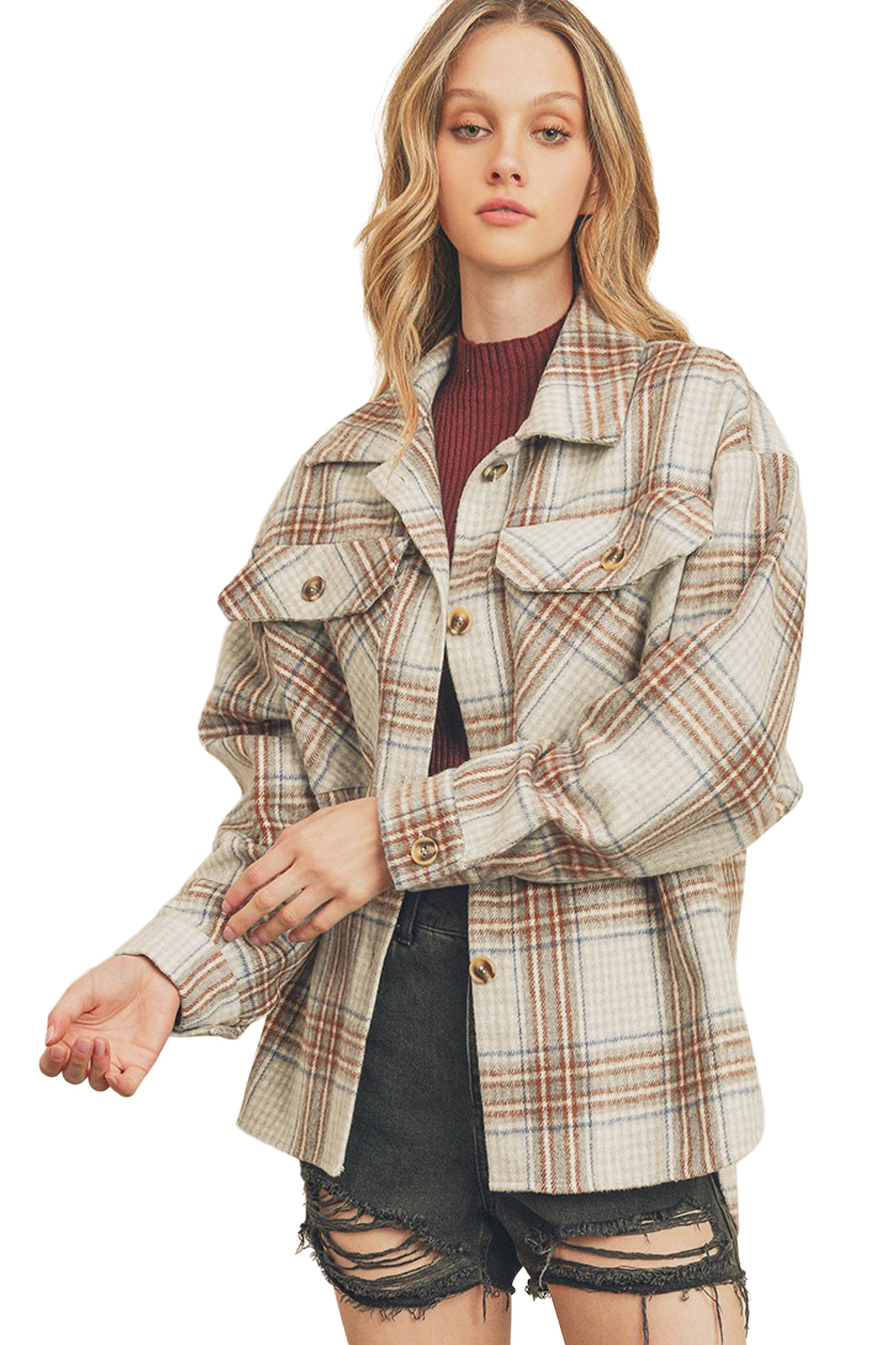 Plaid Oversized Jacket