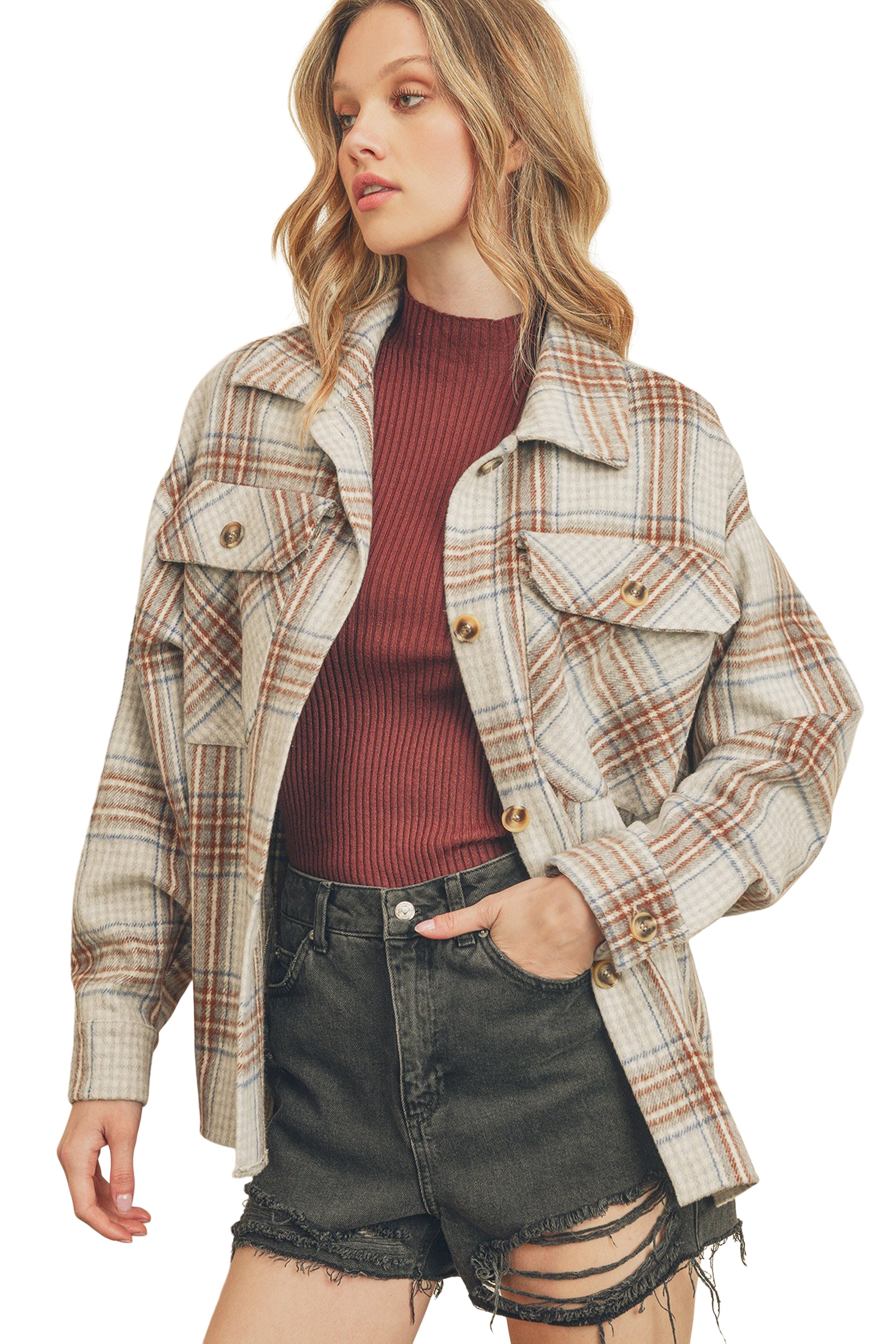 Plaid Oversized Jacket