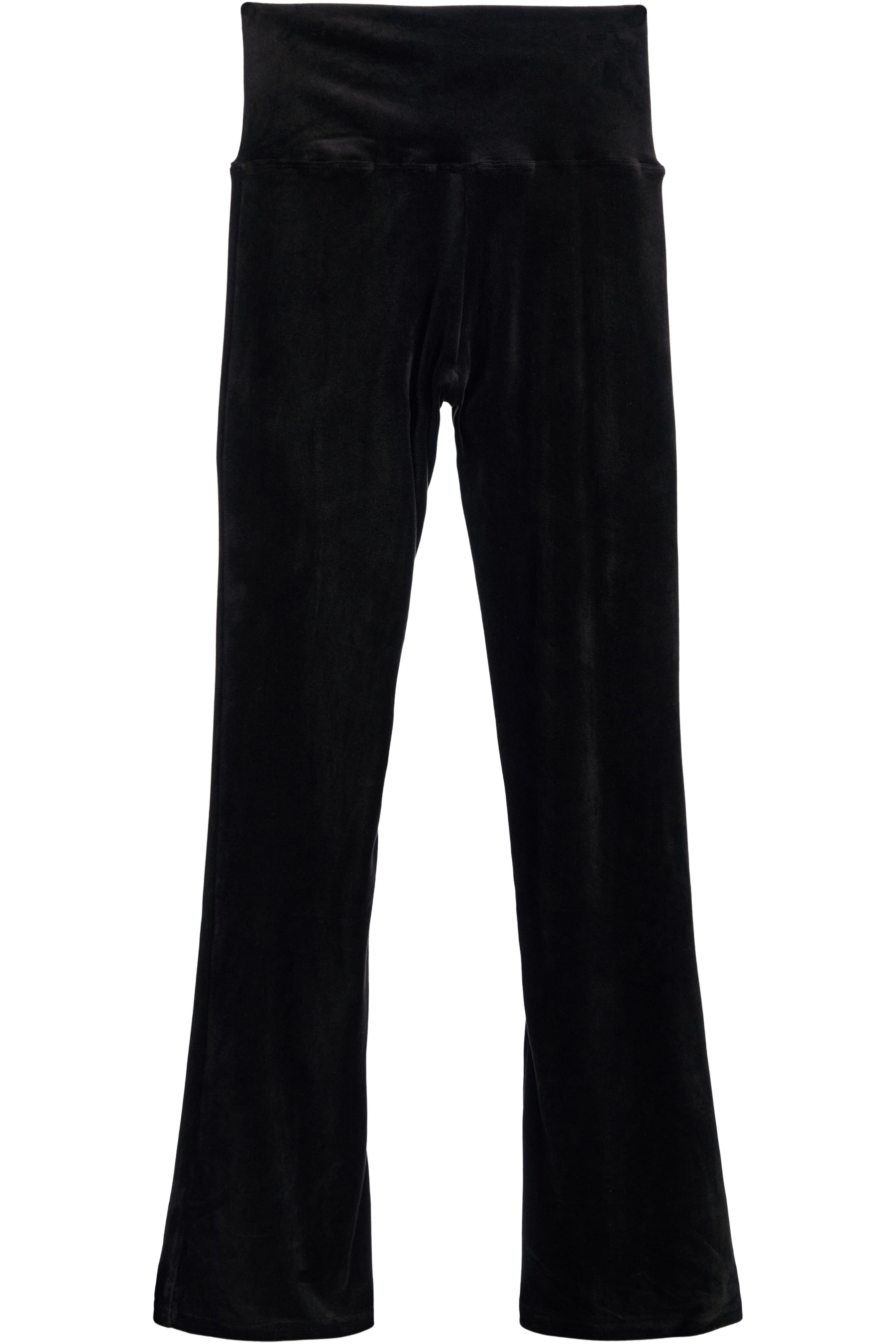 Velour Slit Front Flared Legging