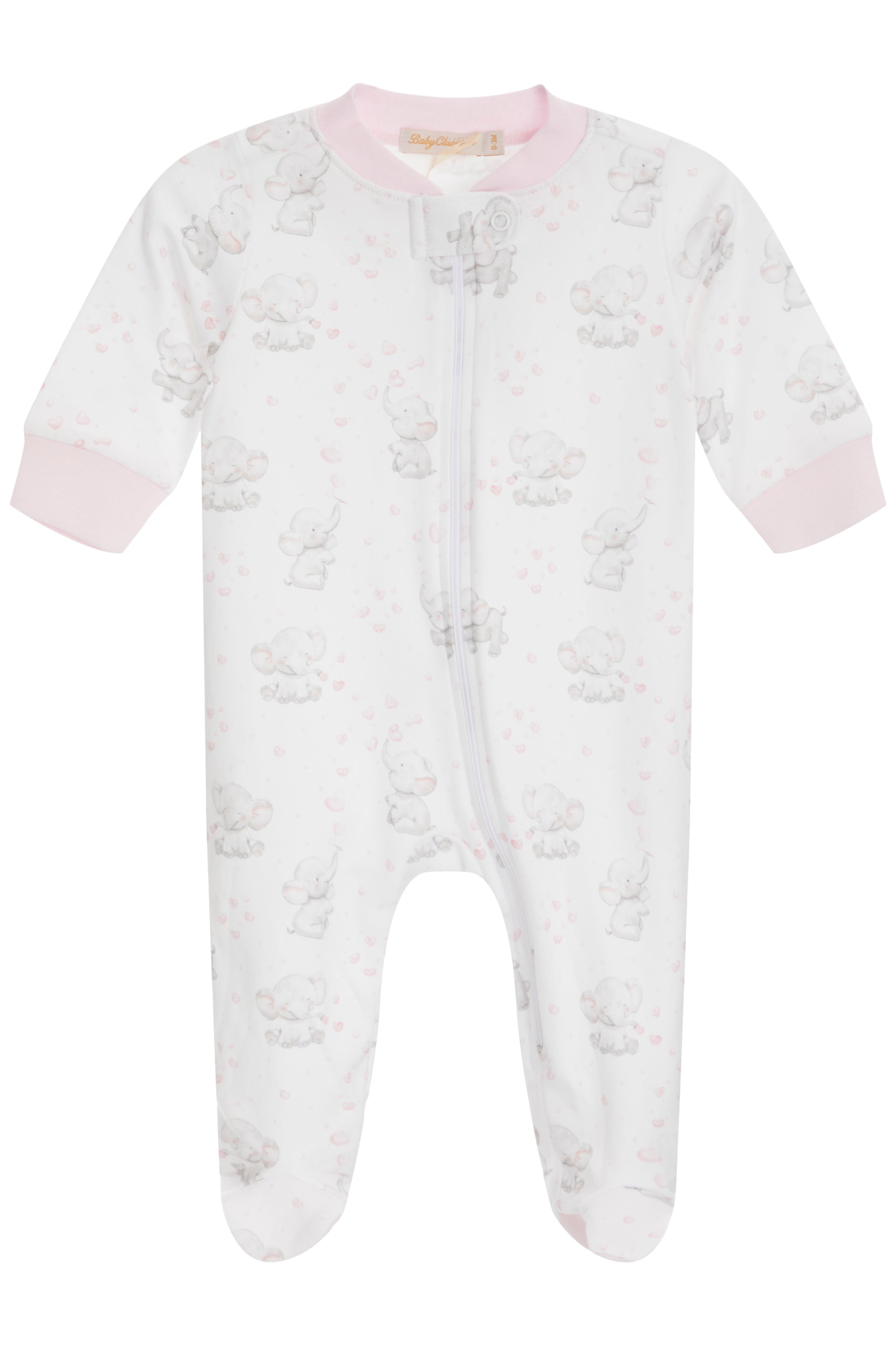 Bubbly Elephant Zip Footie