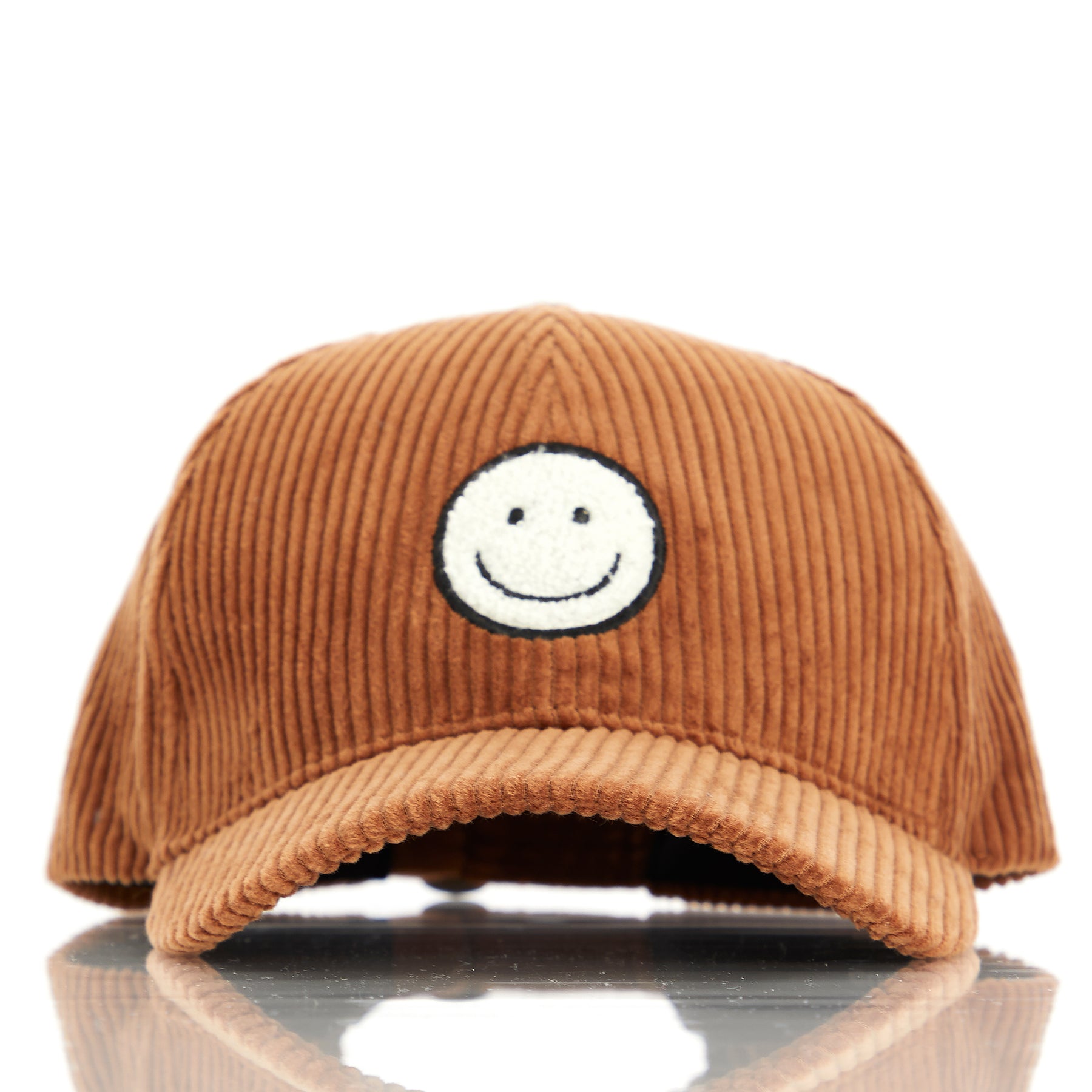 Chenille Smile Corduroy Baseball Cap
